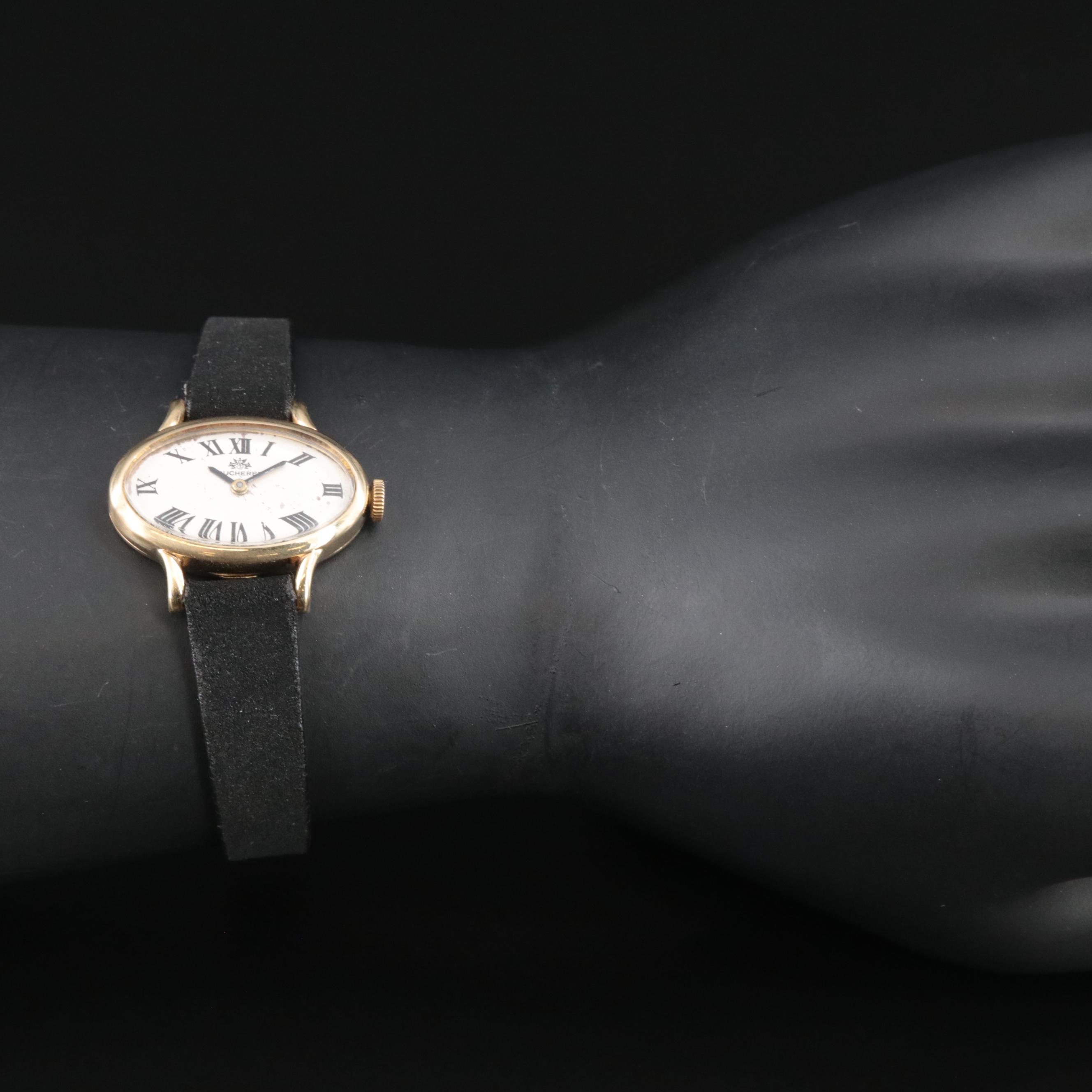 Vintage 18K Bucherer Swiss Stem Wind Watch