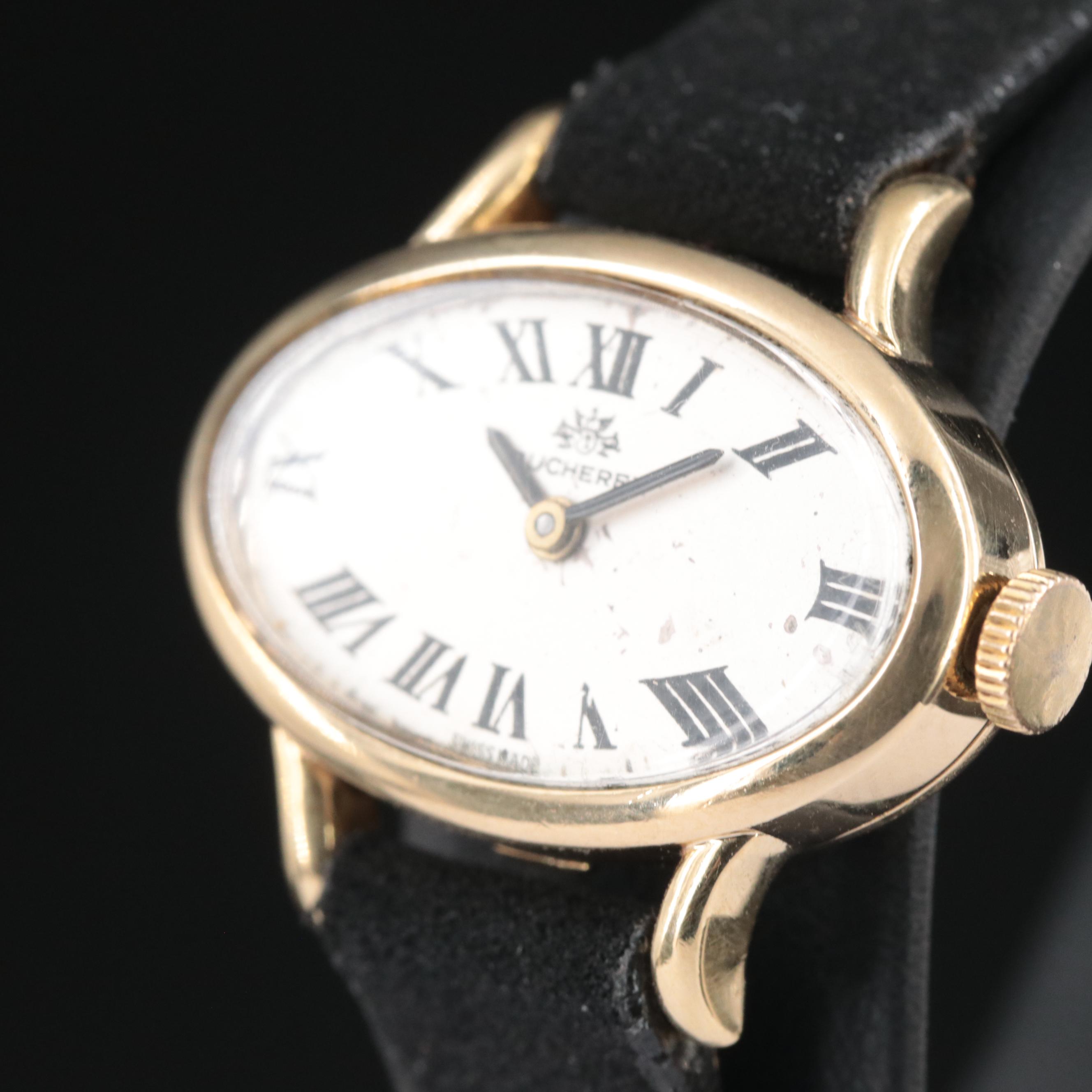 Vintage 18K Bucherer Swiss Stem Wind Watch