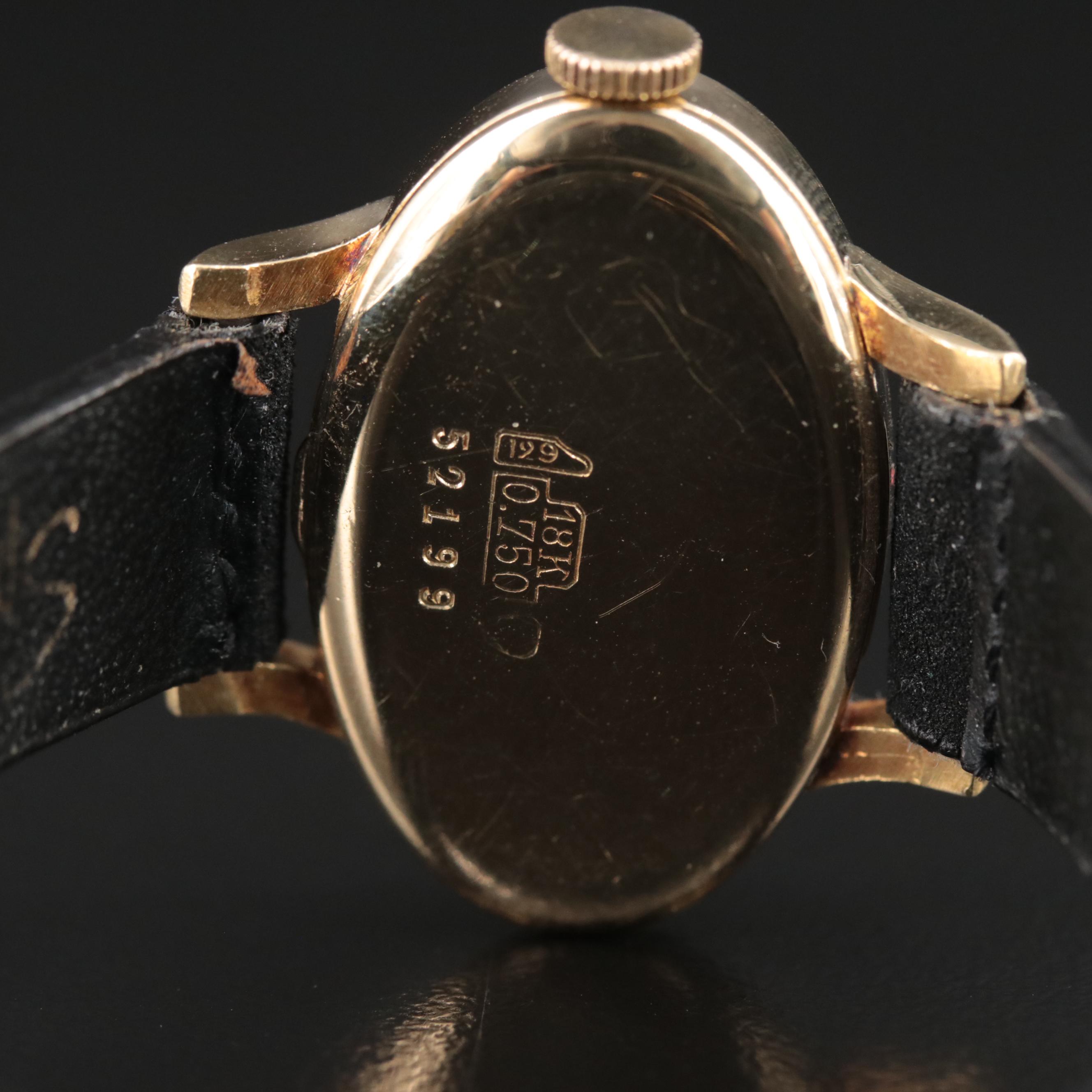 Vintage 18K Bucherer Swiss Stem Wind Watch