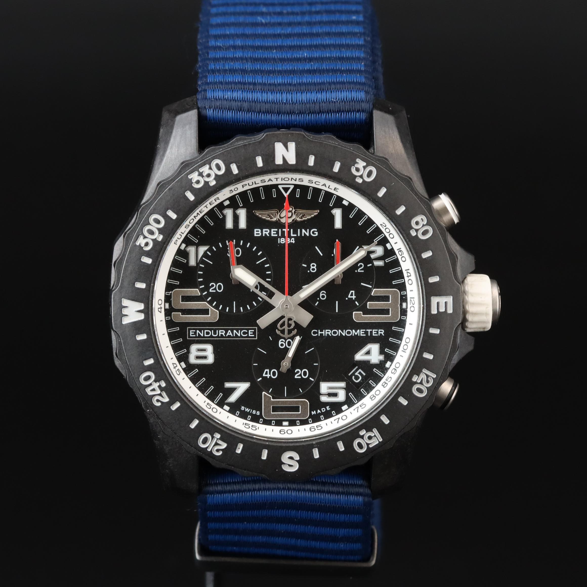 Breitling Endurance Pro Chronograph Quartz Black and White Watch