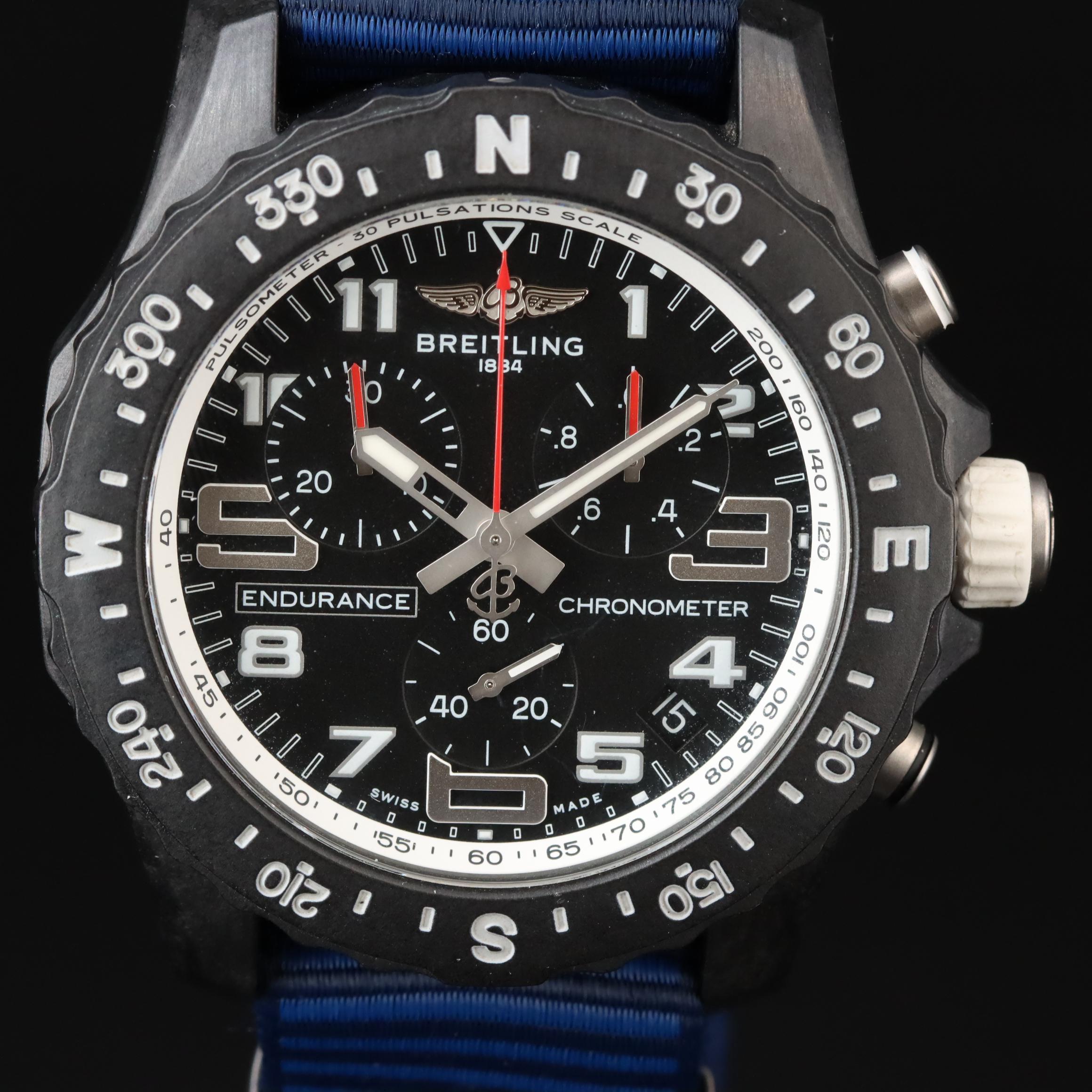 Breitling Endurance Pro Chronograph Quartz Black and White Watch
