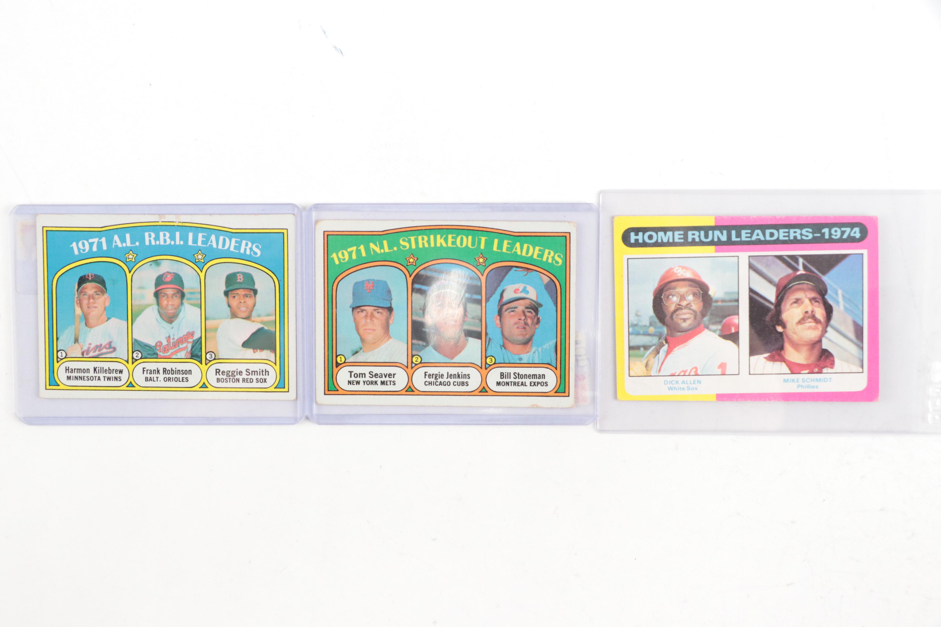 Topps Baseball Cards Featuring Ryan, Palmer, Seaver, Schmidt, and More, 1970s