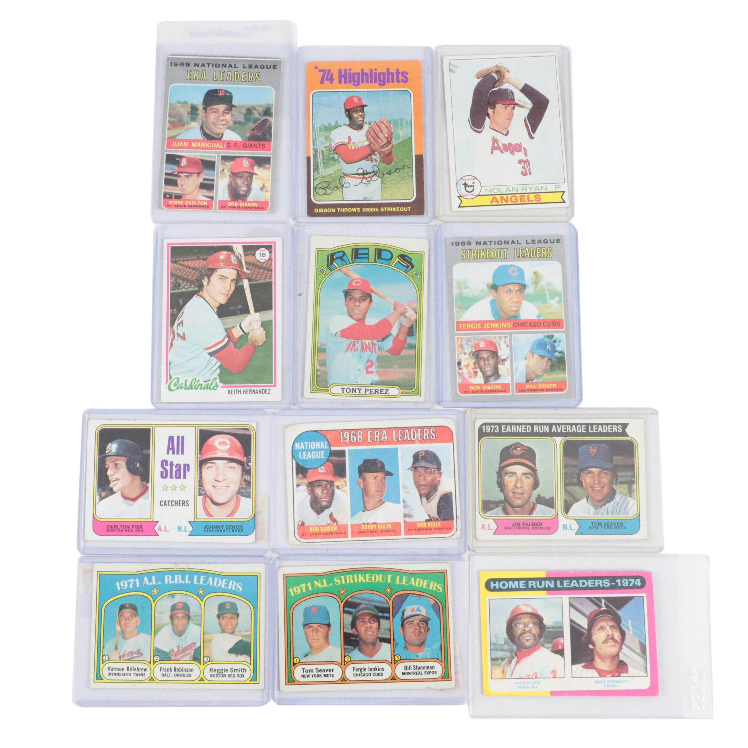 Topps Baseball Cards Featuring Ryan, Palmer, Seaver, Schmidt, and More, 1970s