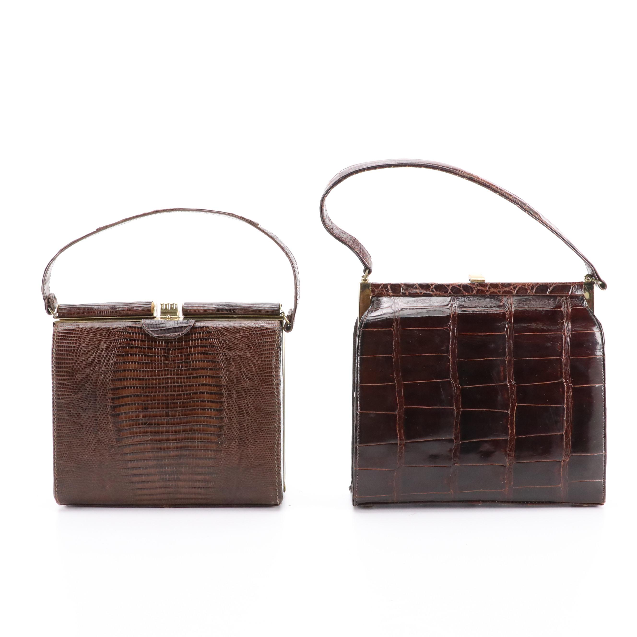 Lucille de Paris, and More Alligator, Lizard Skin, Other Embossed Leather Bags