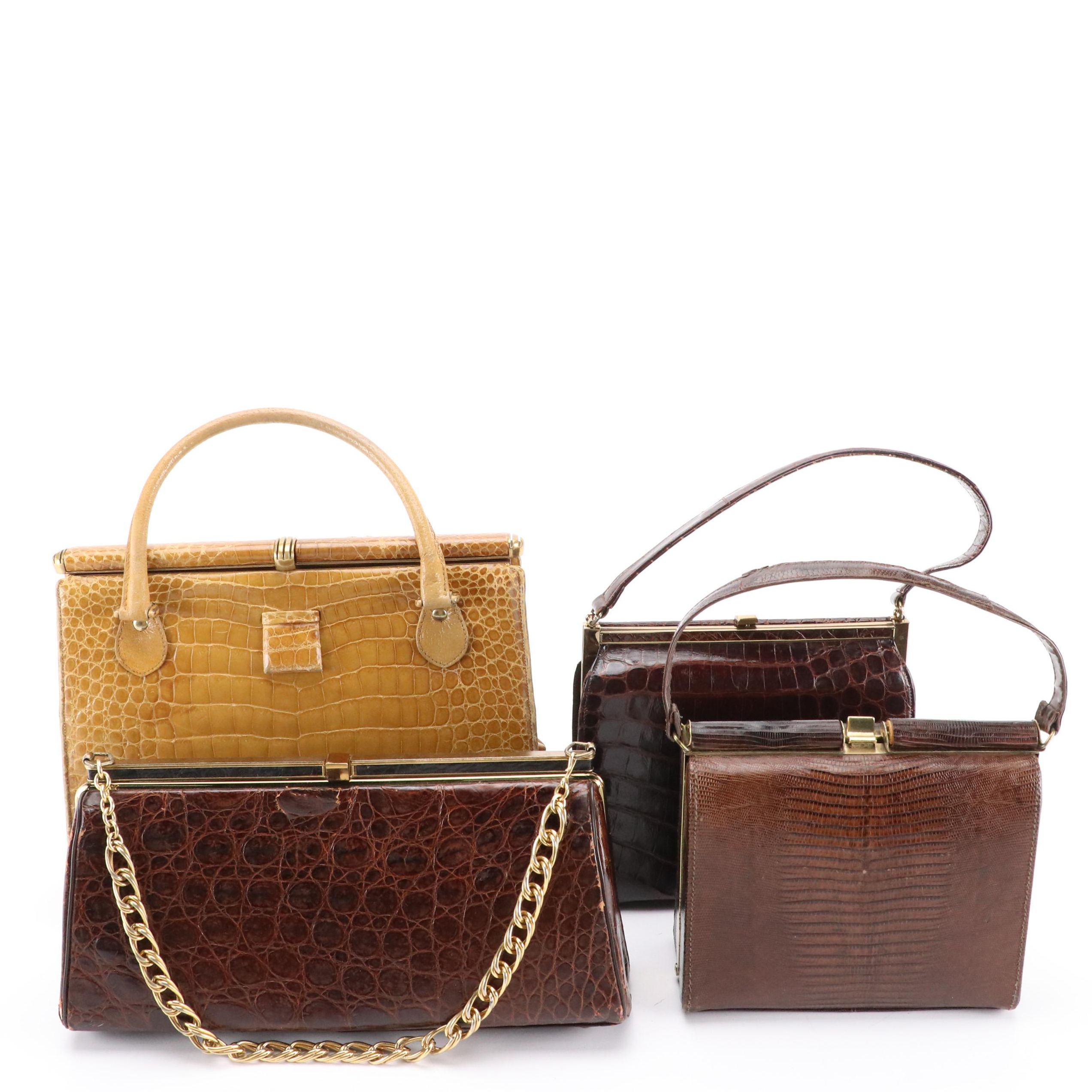 Lucille de Paris, and More Alligator, Lizard Skin, Other Embossed Leather Bags