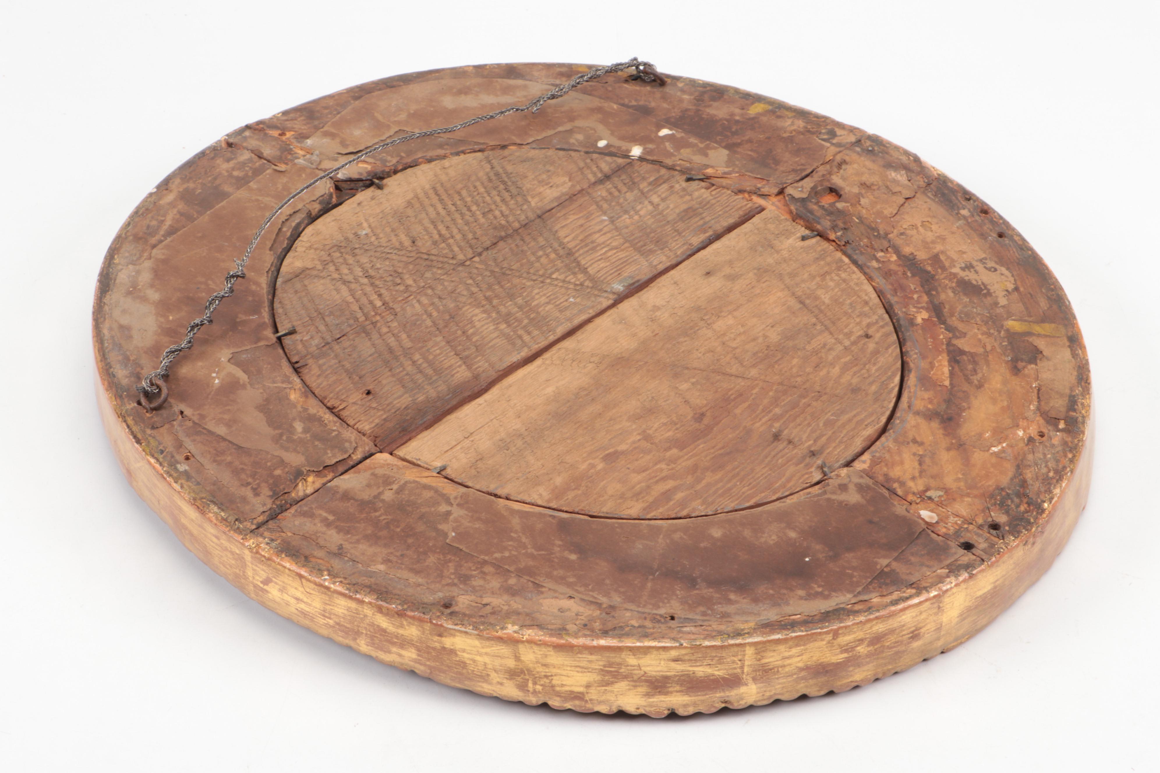 Adams Style Giltwood Oval Wall Mirror, Early 19th Century