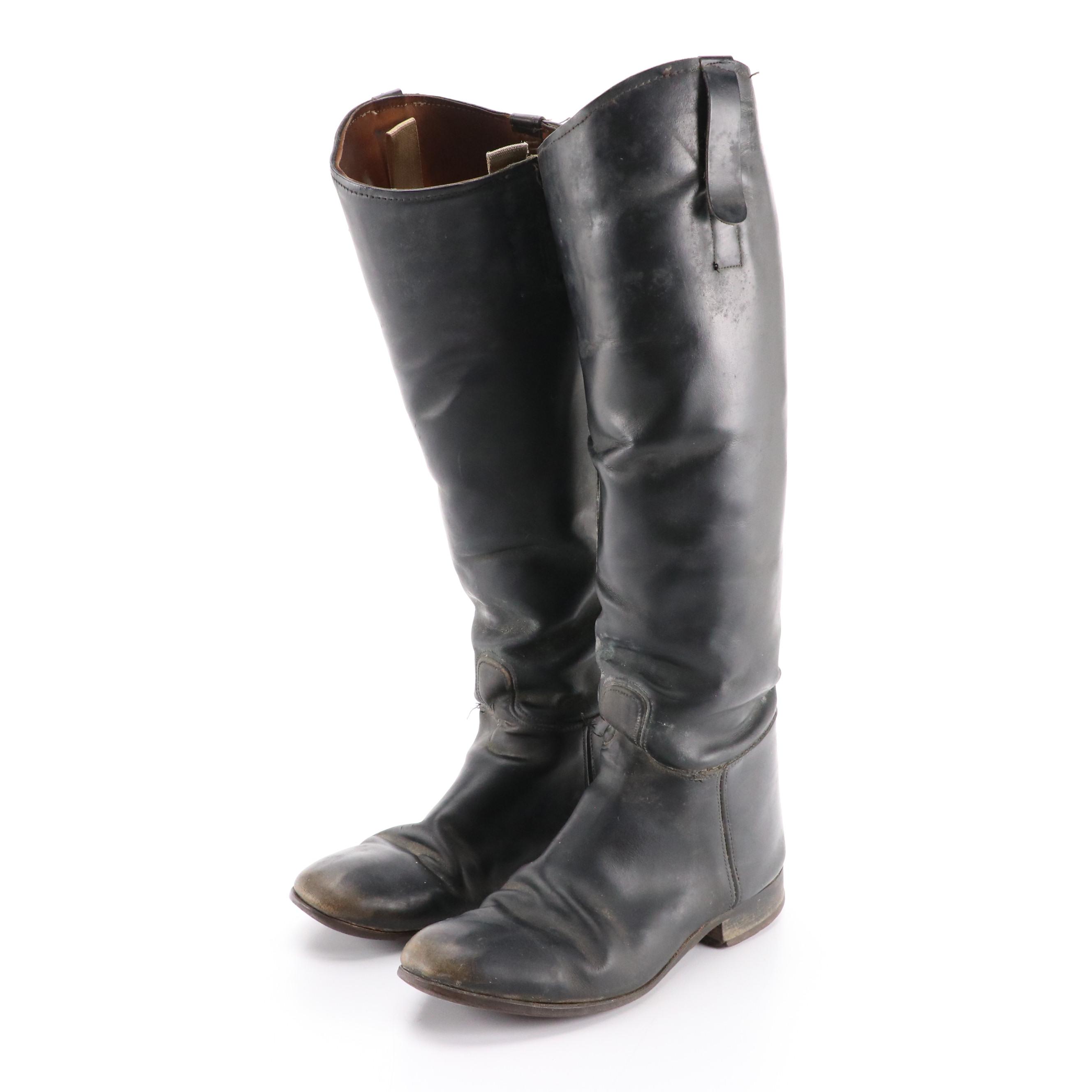 Service Riding Apparel Grand Prix Black Leather Bespoke Riding Boots