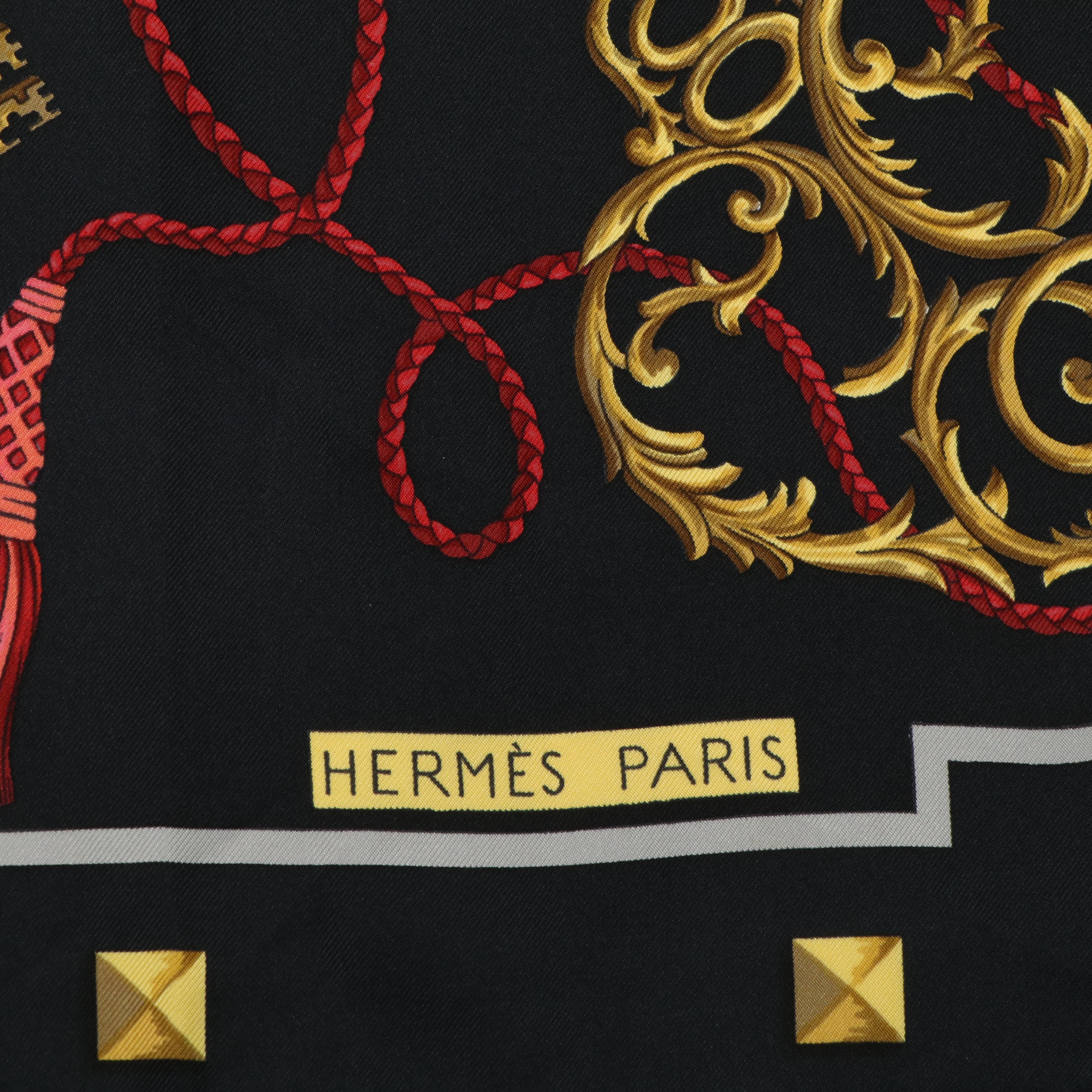Hermès "Les Cles" Silk Twill Scarf