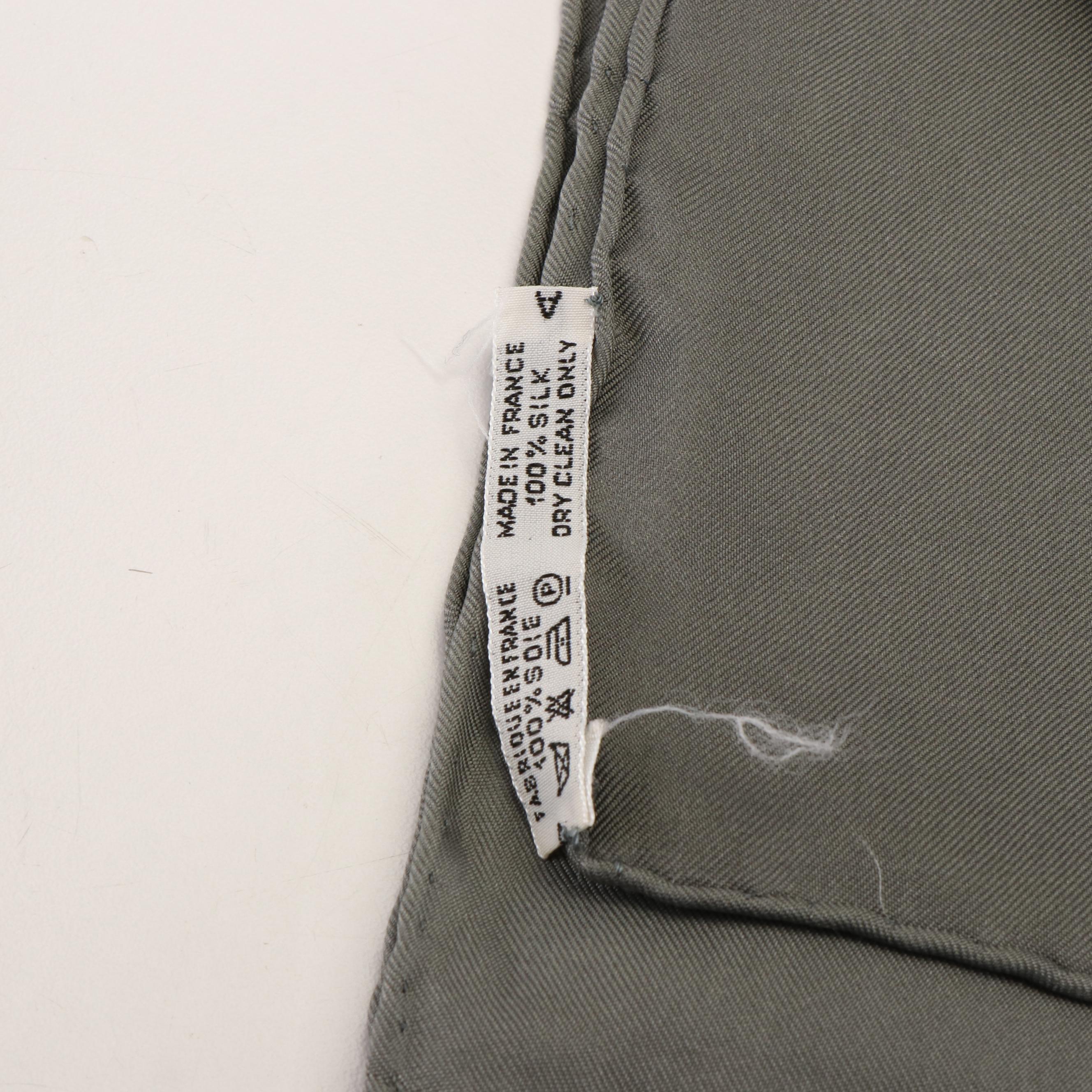 Hermès "Cols - Verts" Silk Twill Scarf