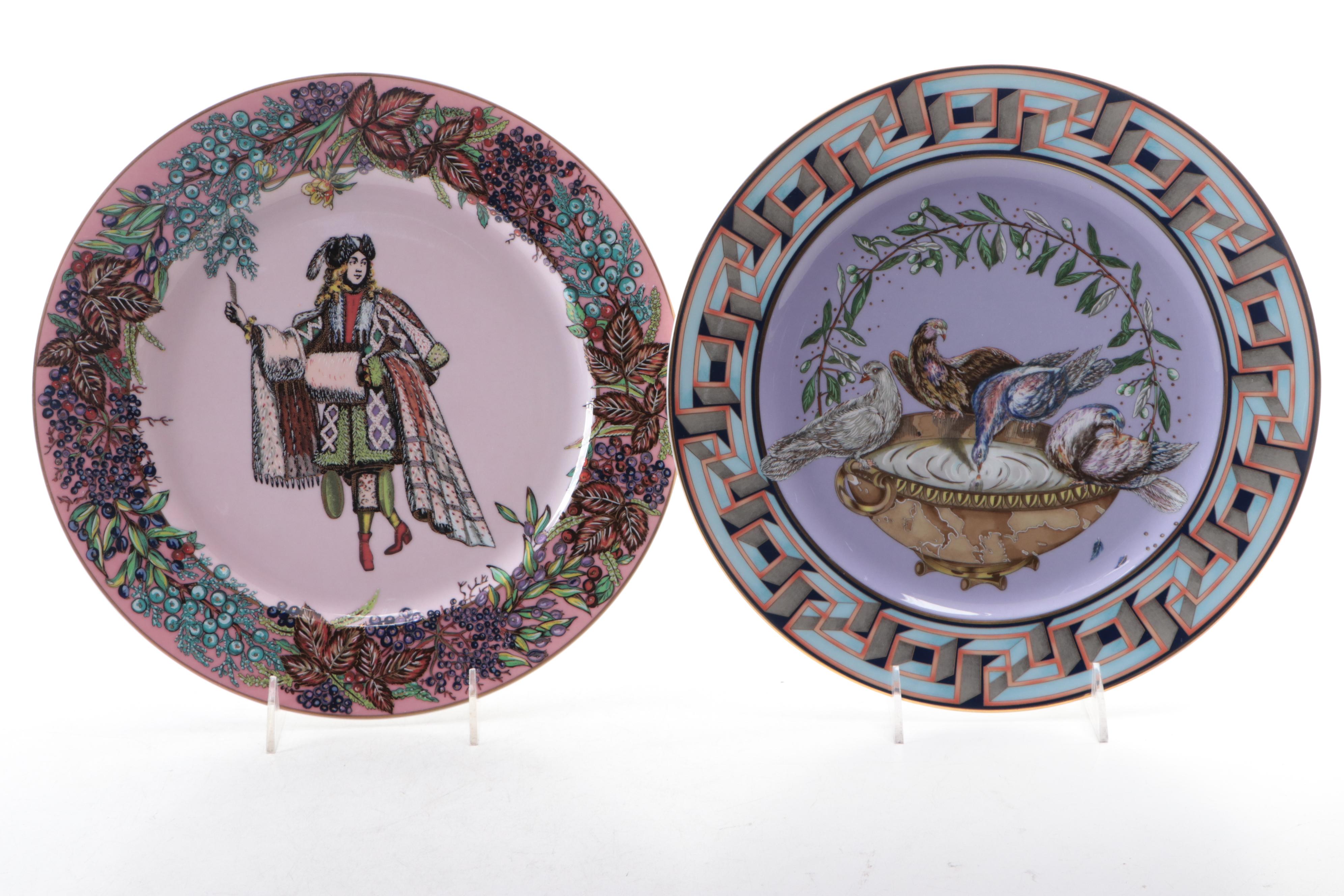 Rosenthal for Versace "Four Seasons" and "A World of Peace" Porcelain Chargers
