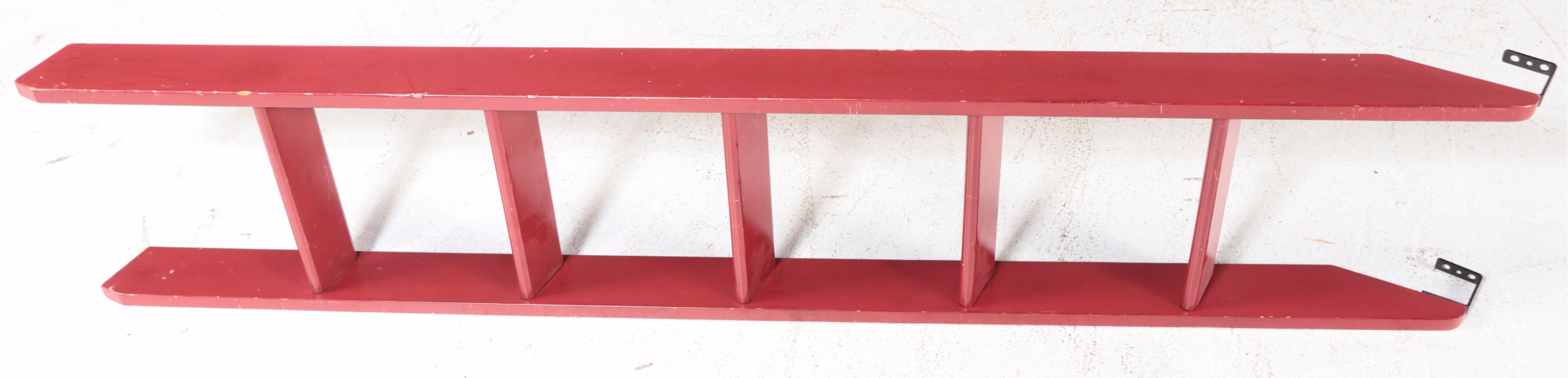 Pair of Pottery Barn Kids Red-Painted Camp Twin Over Full Bunk Bed