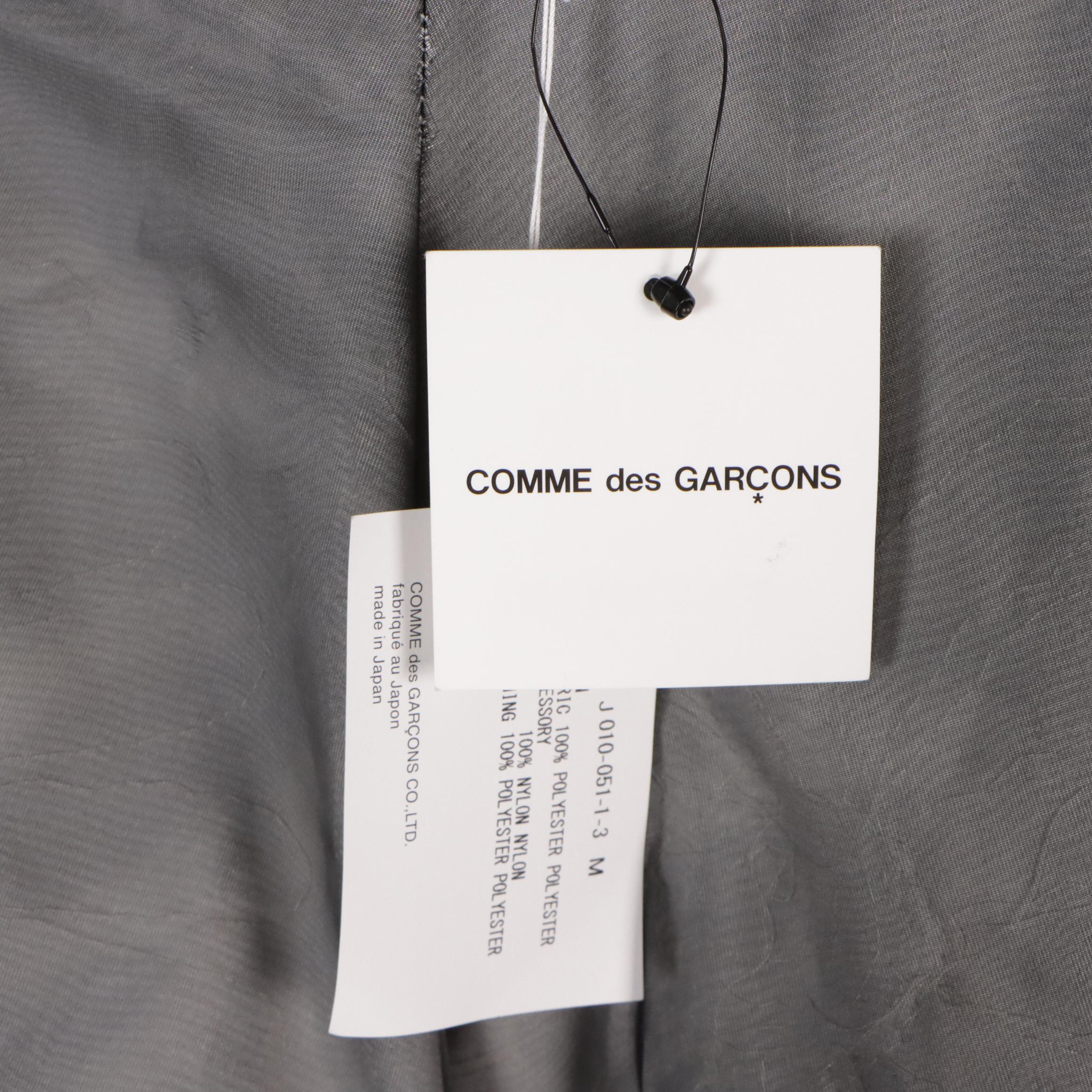 Comme des Garçons Cropped Cape Jacket in White Tulle Daisy Appliqué, NWT