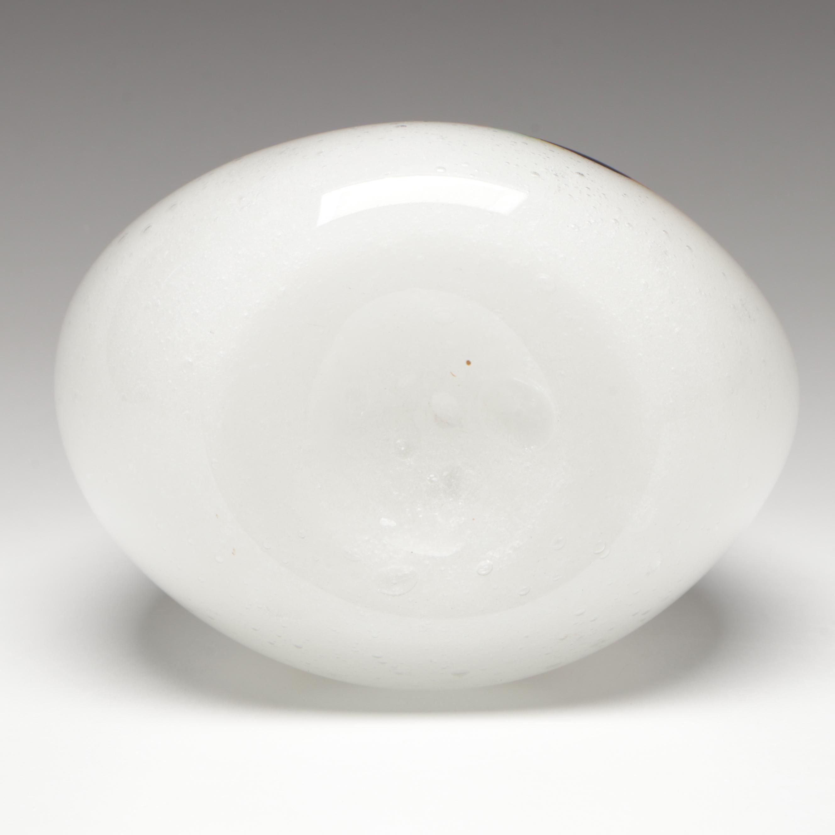 Dino Martens for Aureliano Toso Pulegoso with Pinwheel Murano Art Glass Bottle