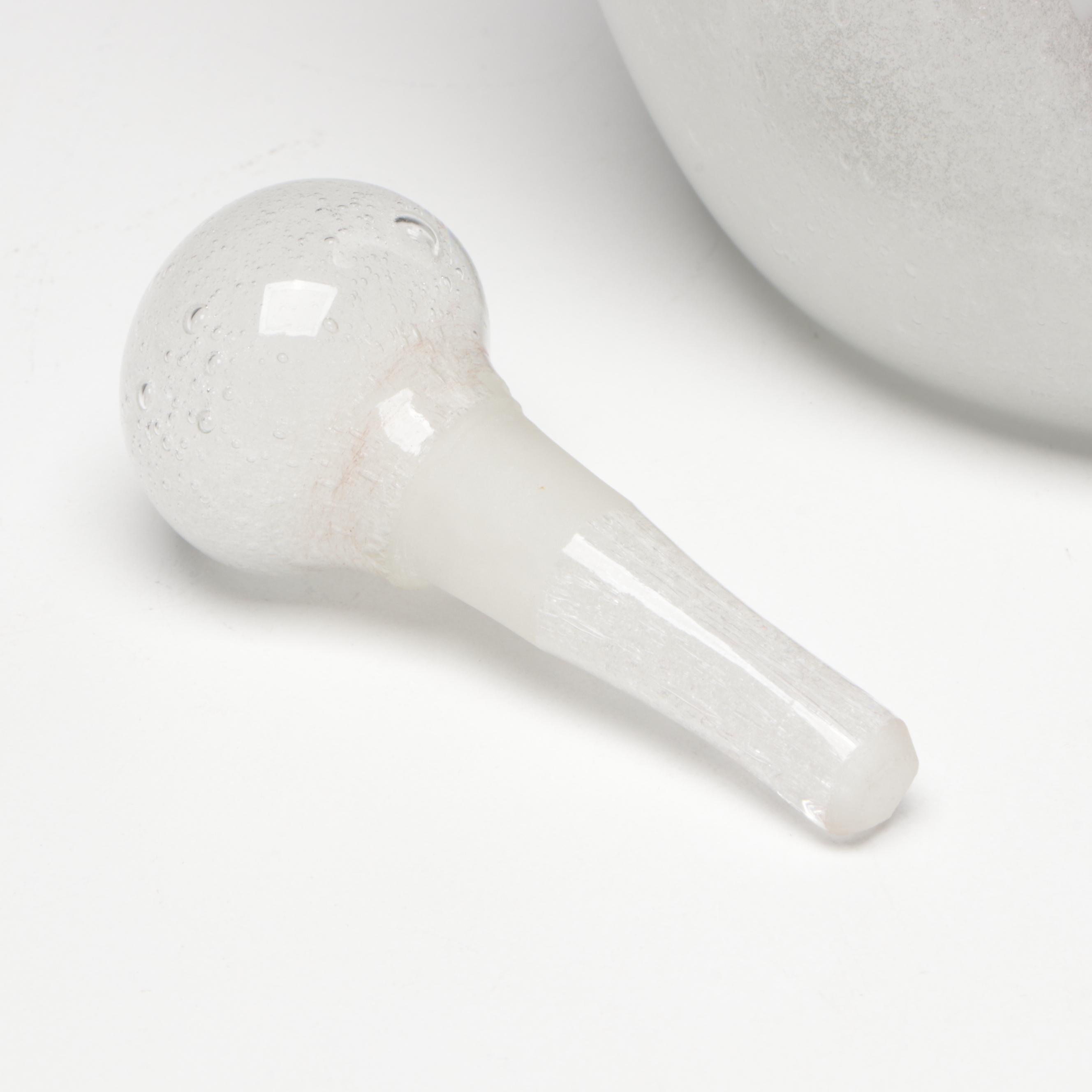 Dino Martens for Aureliano Toso Pulegoso with Pinwheel Murano Art Glass Bottle