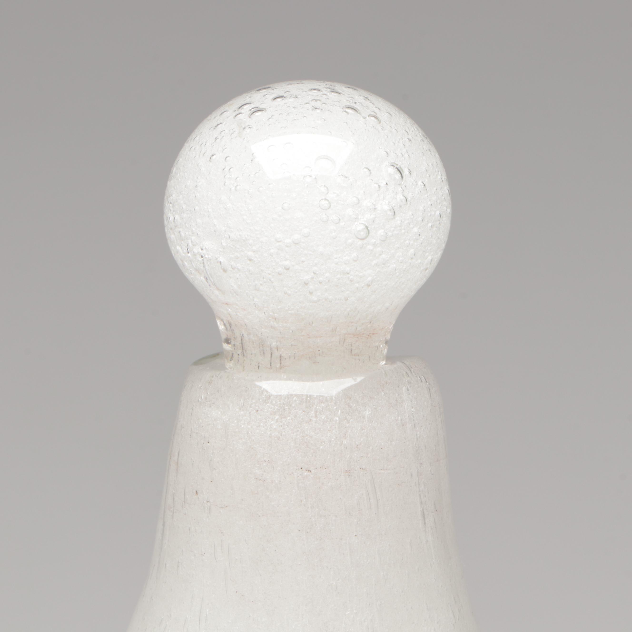 Dino Martens for Aureliano Toso Pulegoso with Pinwheel Murano Art Glass Bottle