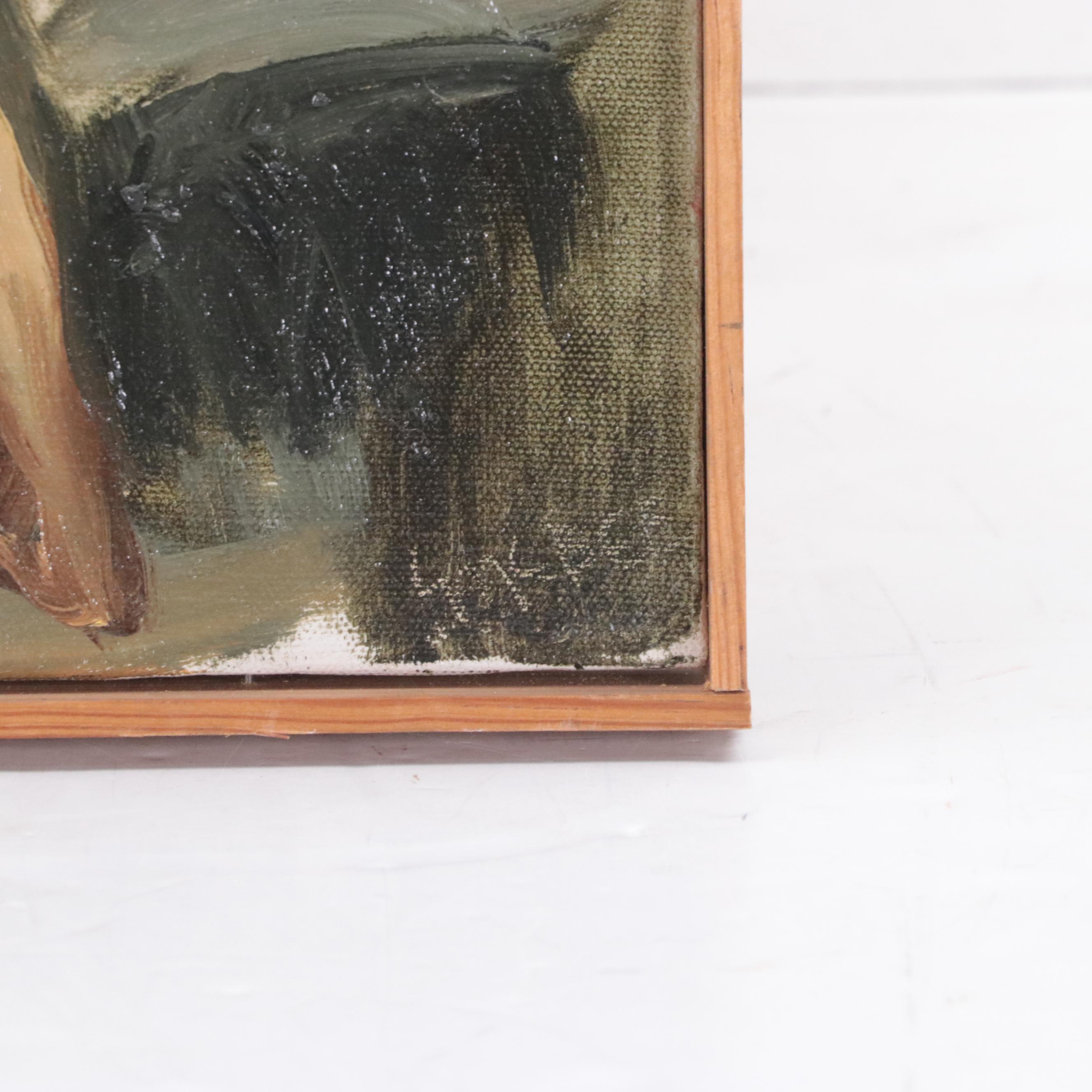 Oil Painting of Standing Female Nude