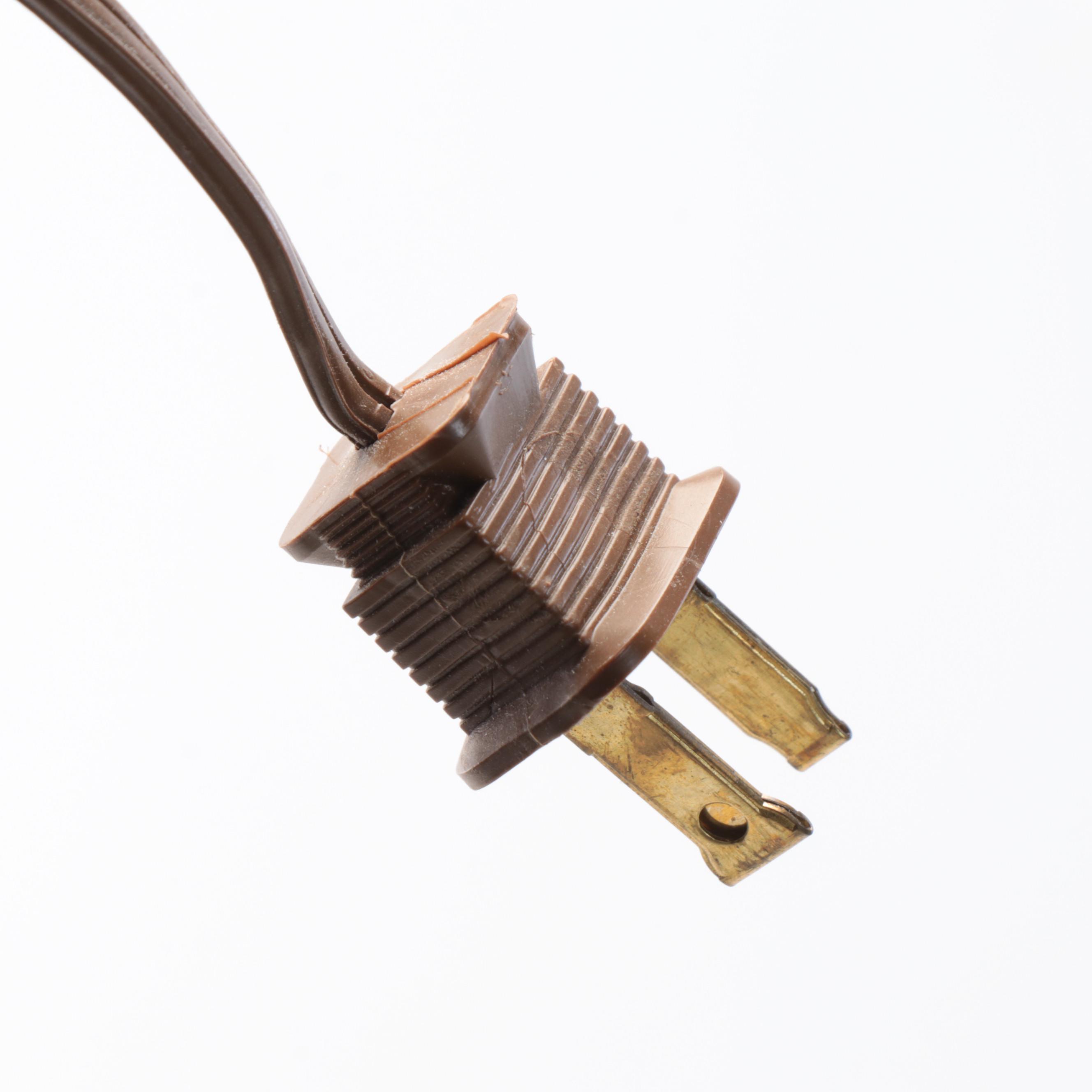 Stiffel Brass Candlestick Lamp with Black Paper Shade, Late 20th Century