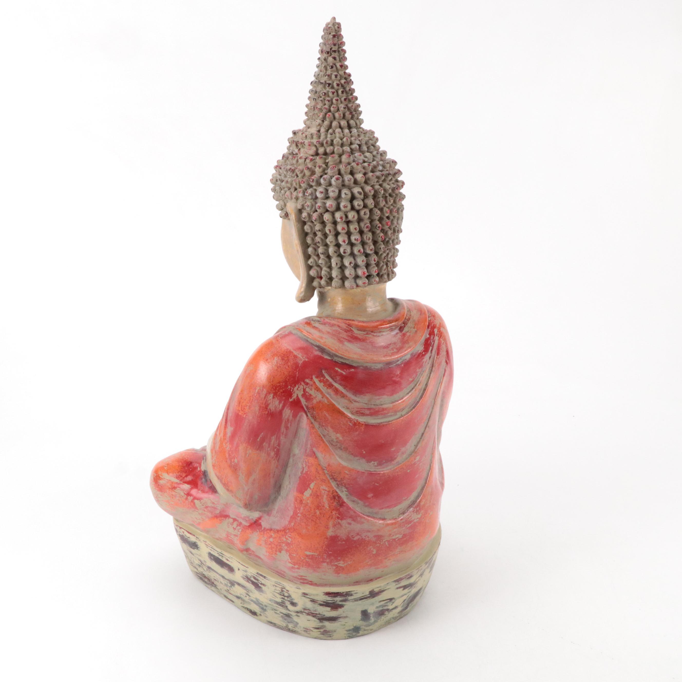 Southeast Asian Style Resin Seated Buddha Statues