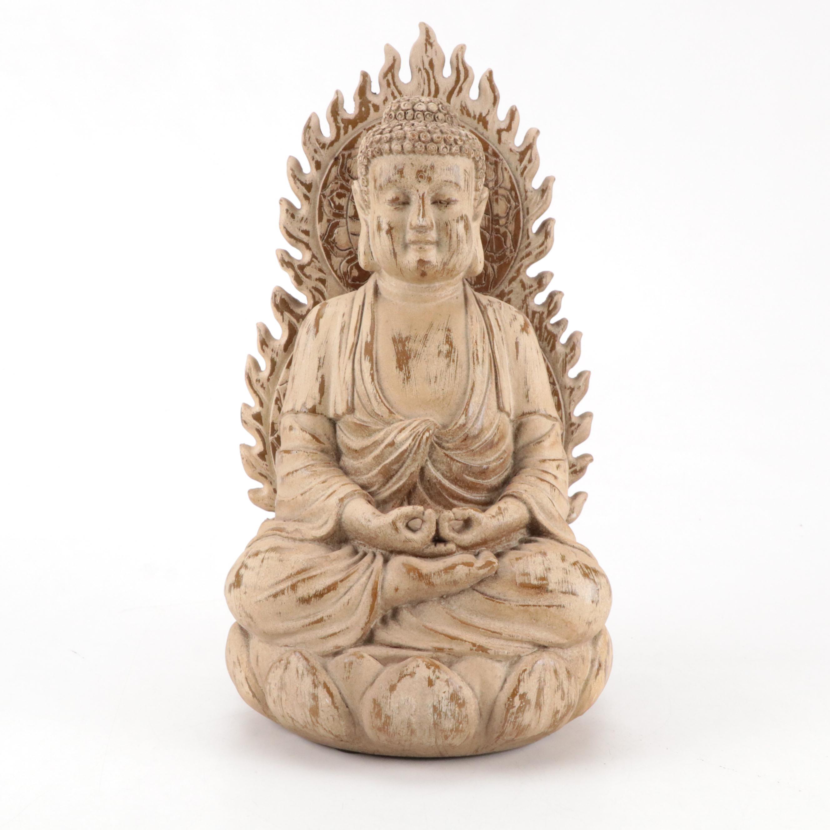 Southeast Asian Style Resin Seated Buddha Statues