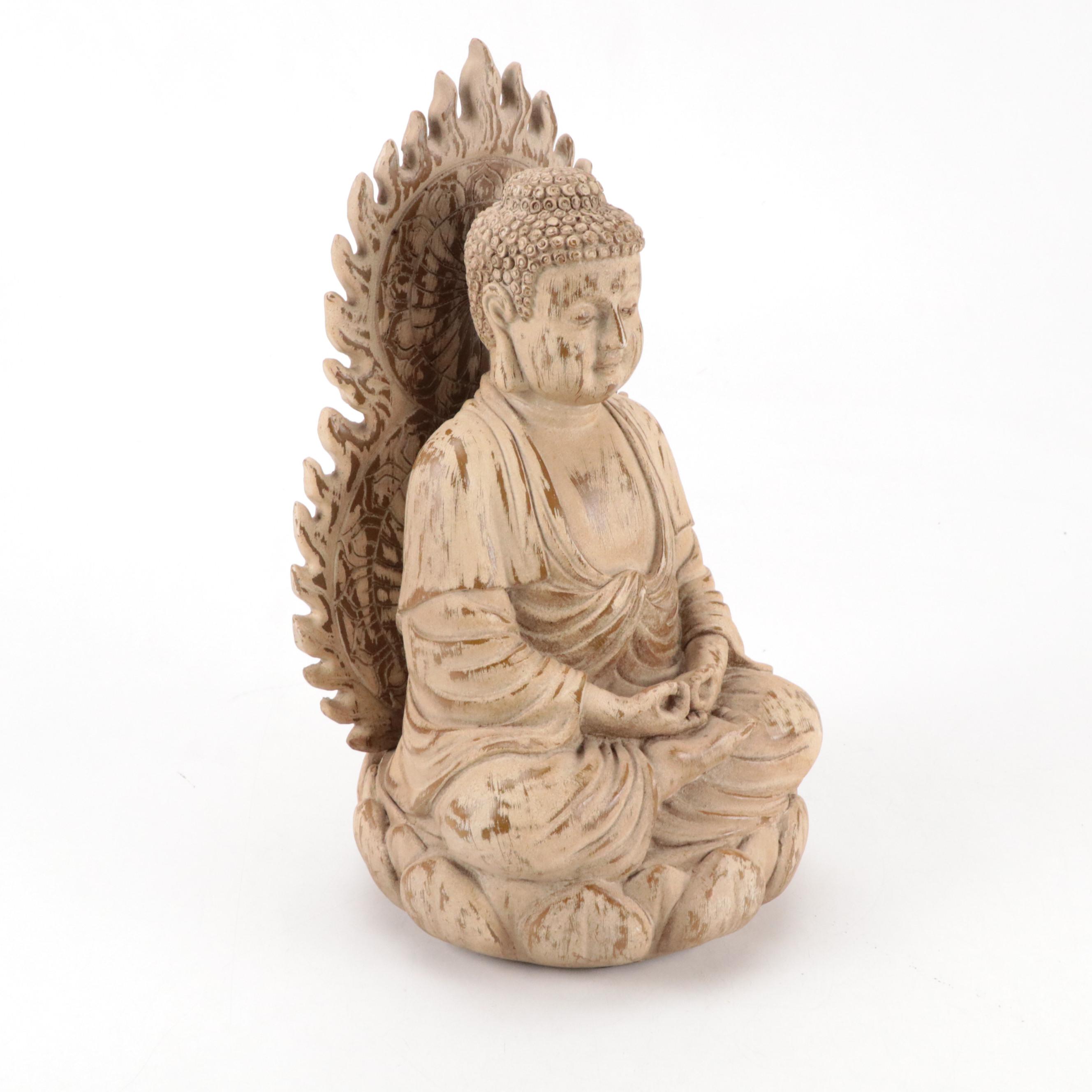 Southeast Asian Style Resin Seated Buddha Statues