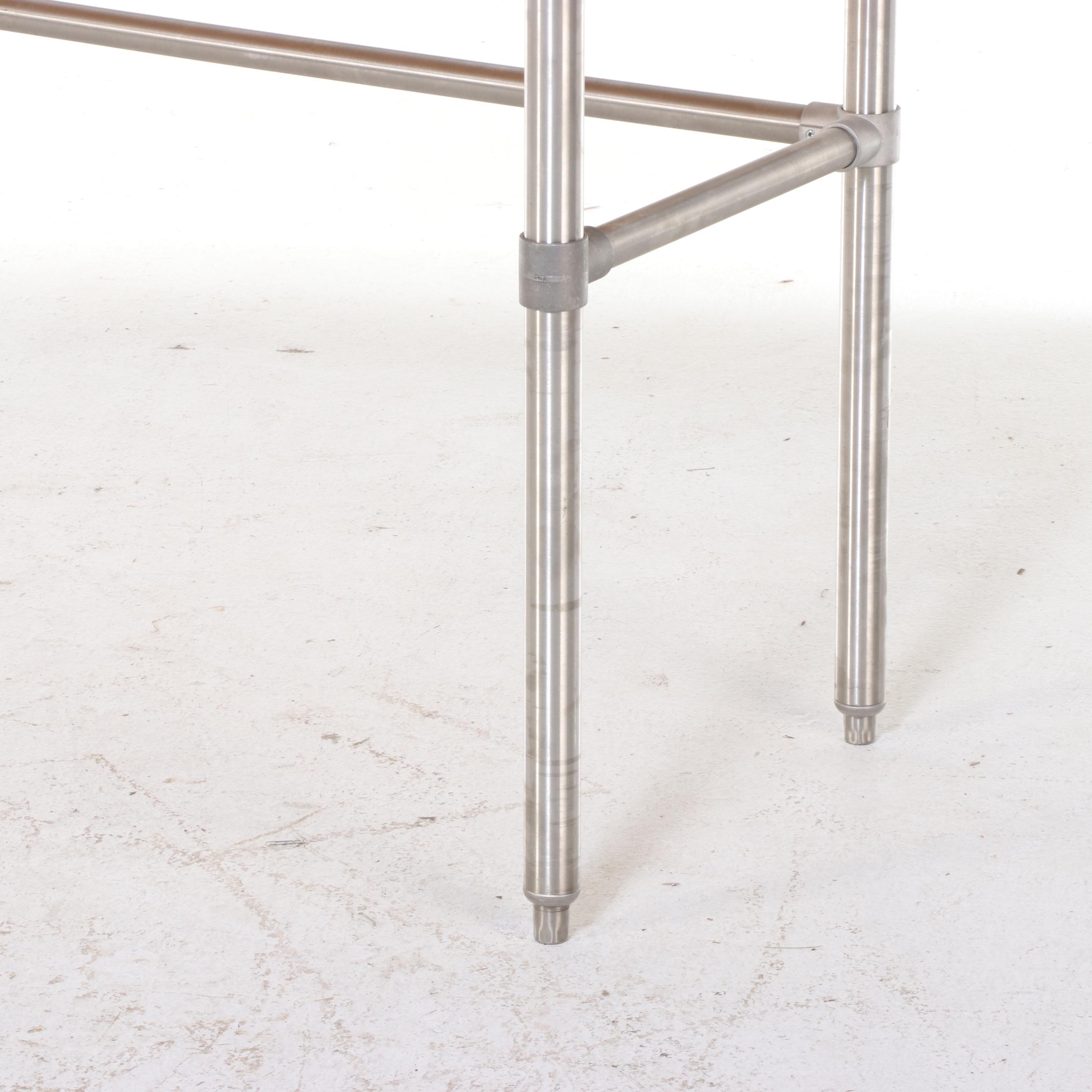 Contemporary Butcher Block Top Table