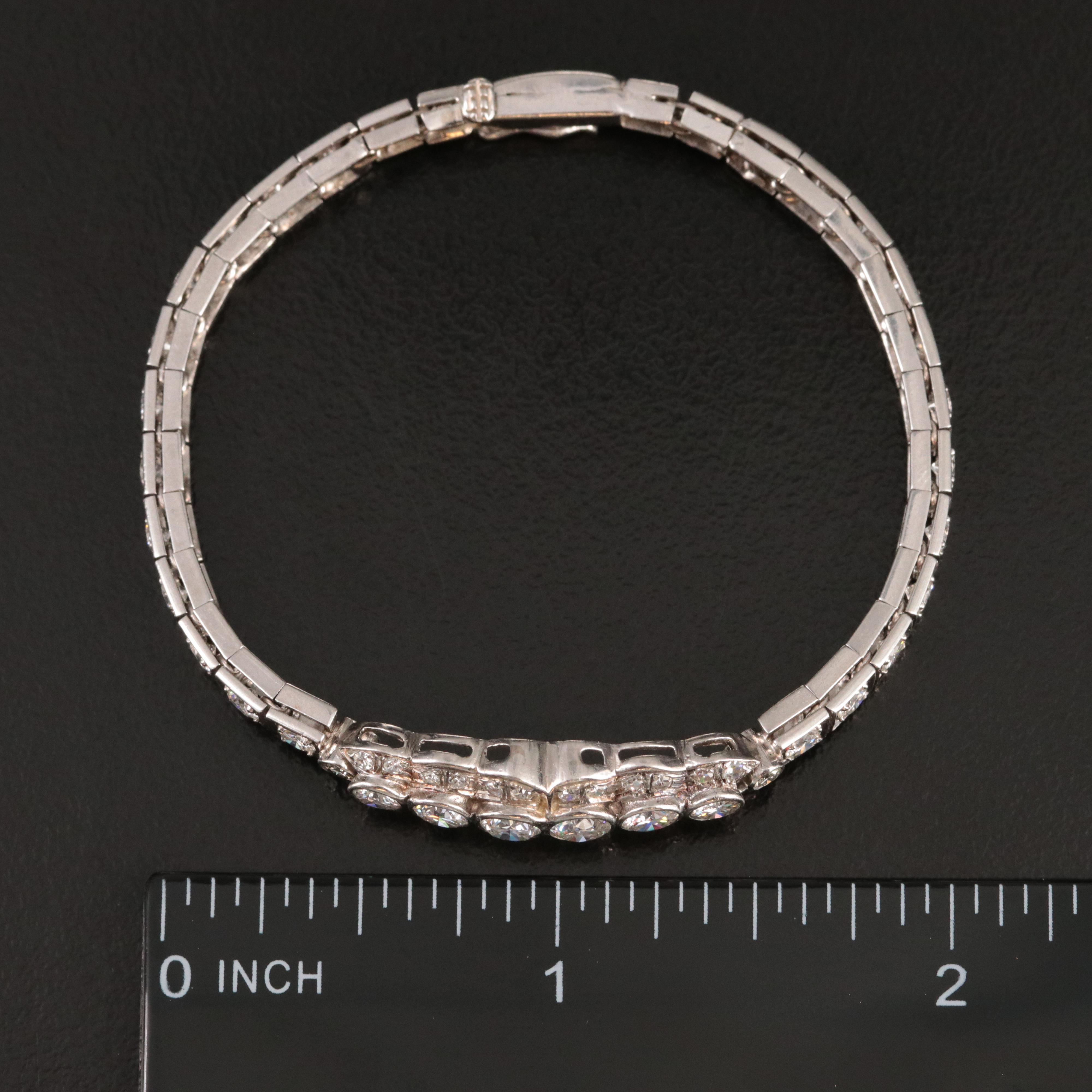 Art Deco Platinum 2.28 CTW Diamond Bracelet