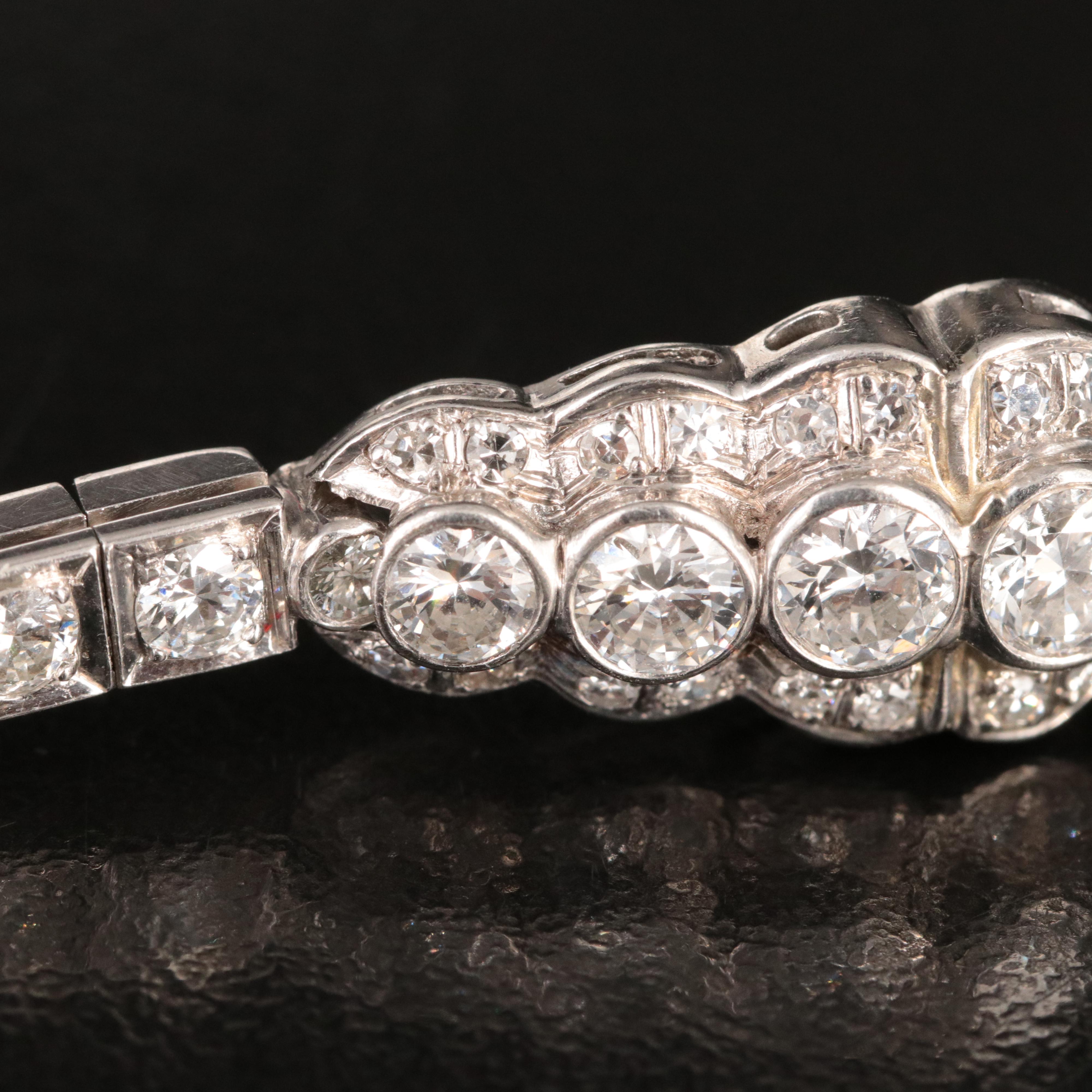 Art Deco Platinum 2.28 CTW Diamond Bracelet