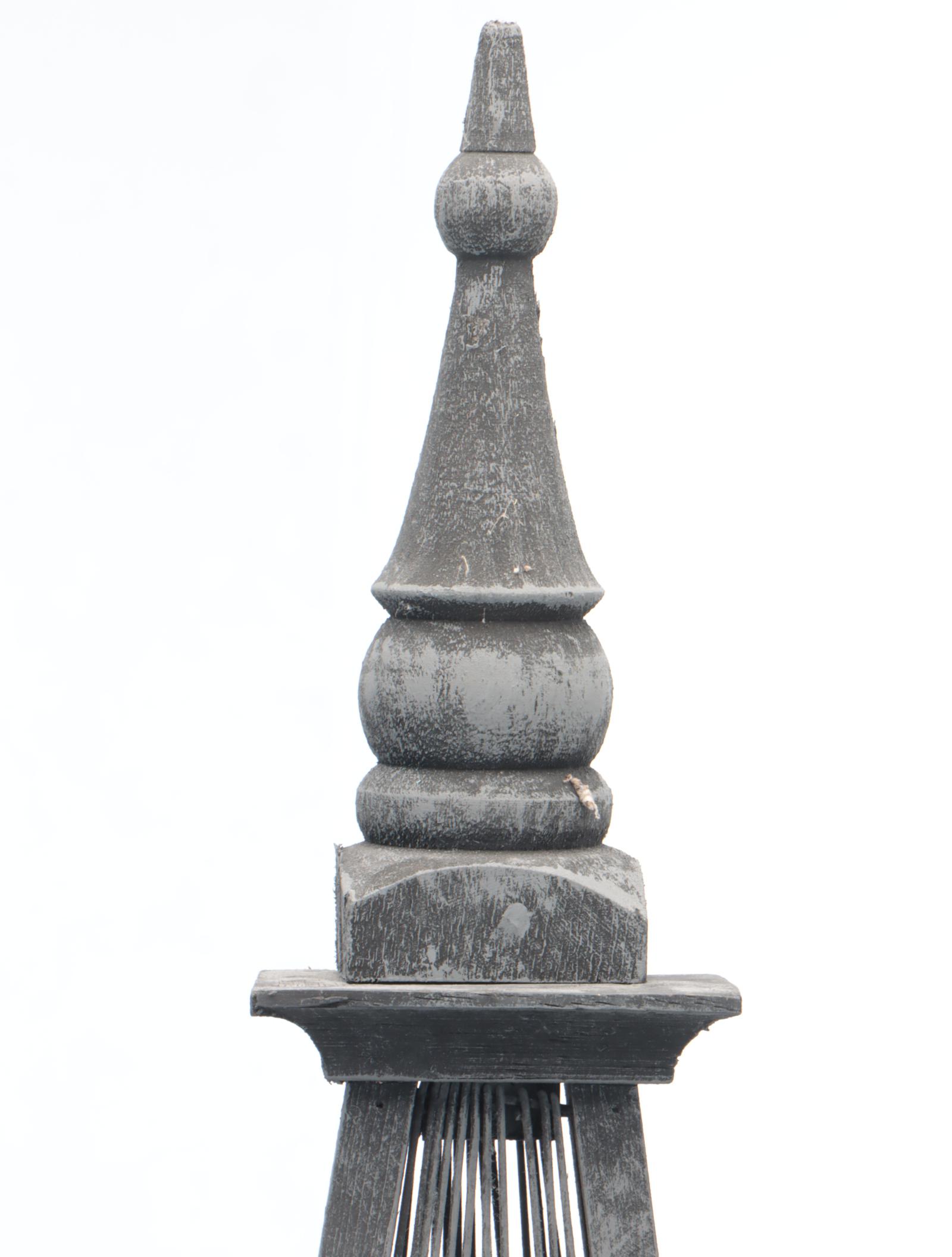 Eiffel-Tower-Shaped Painted Wood Bird Cage