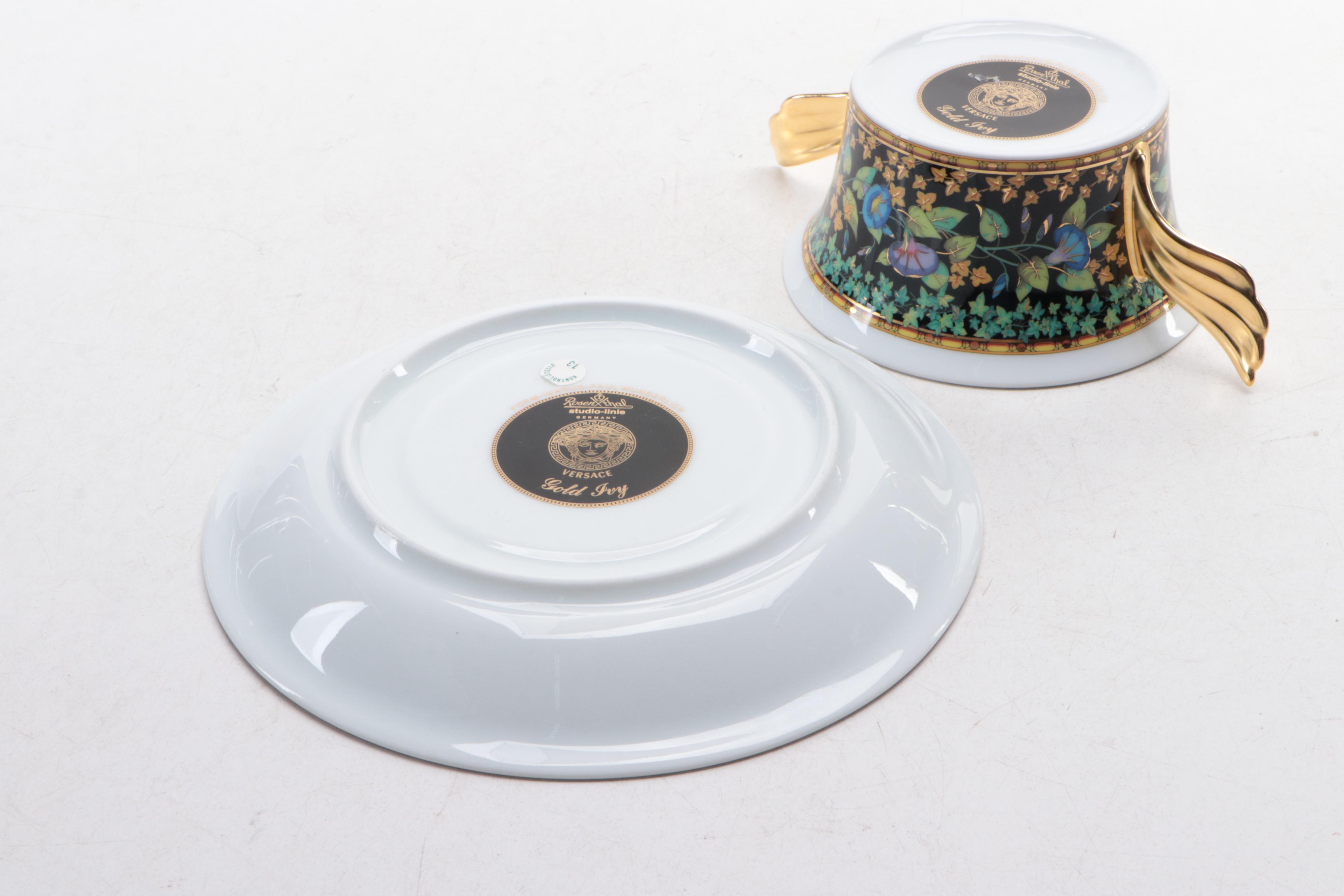 Rosenthal for Versace "Gold Ivy" Porcelain Dinnerware