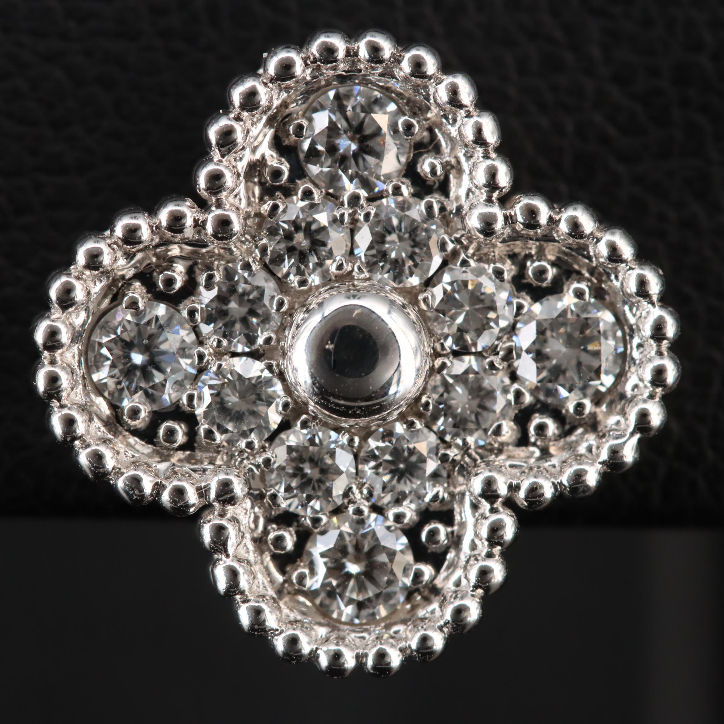 Van Cleef & Arpels Vintage Alhambra 18K 0.96 CTW Diamond Earrings