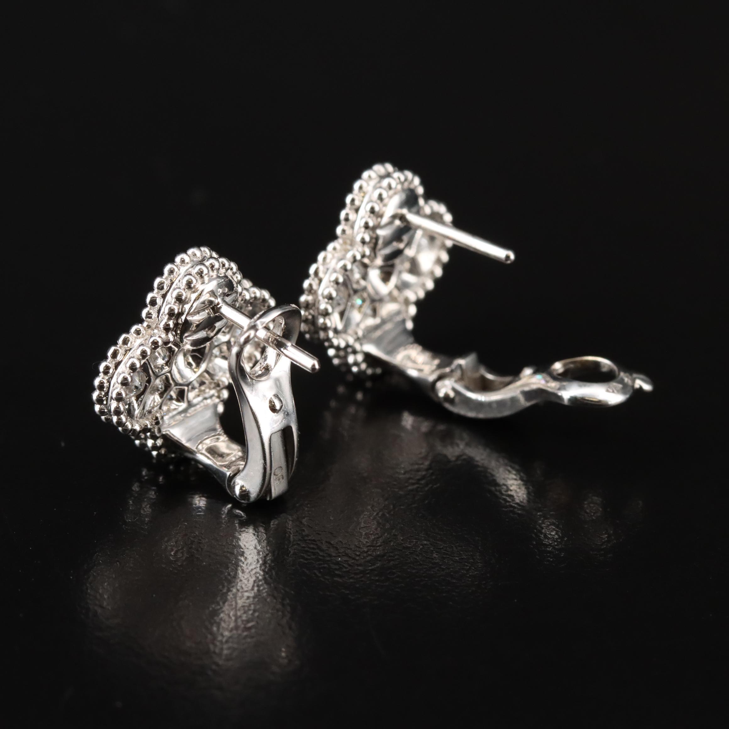 Van Cleef & Arpels Vintage Alhambra 18K 0.96 CTW Diamond Earrings