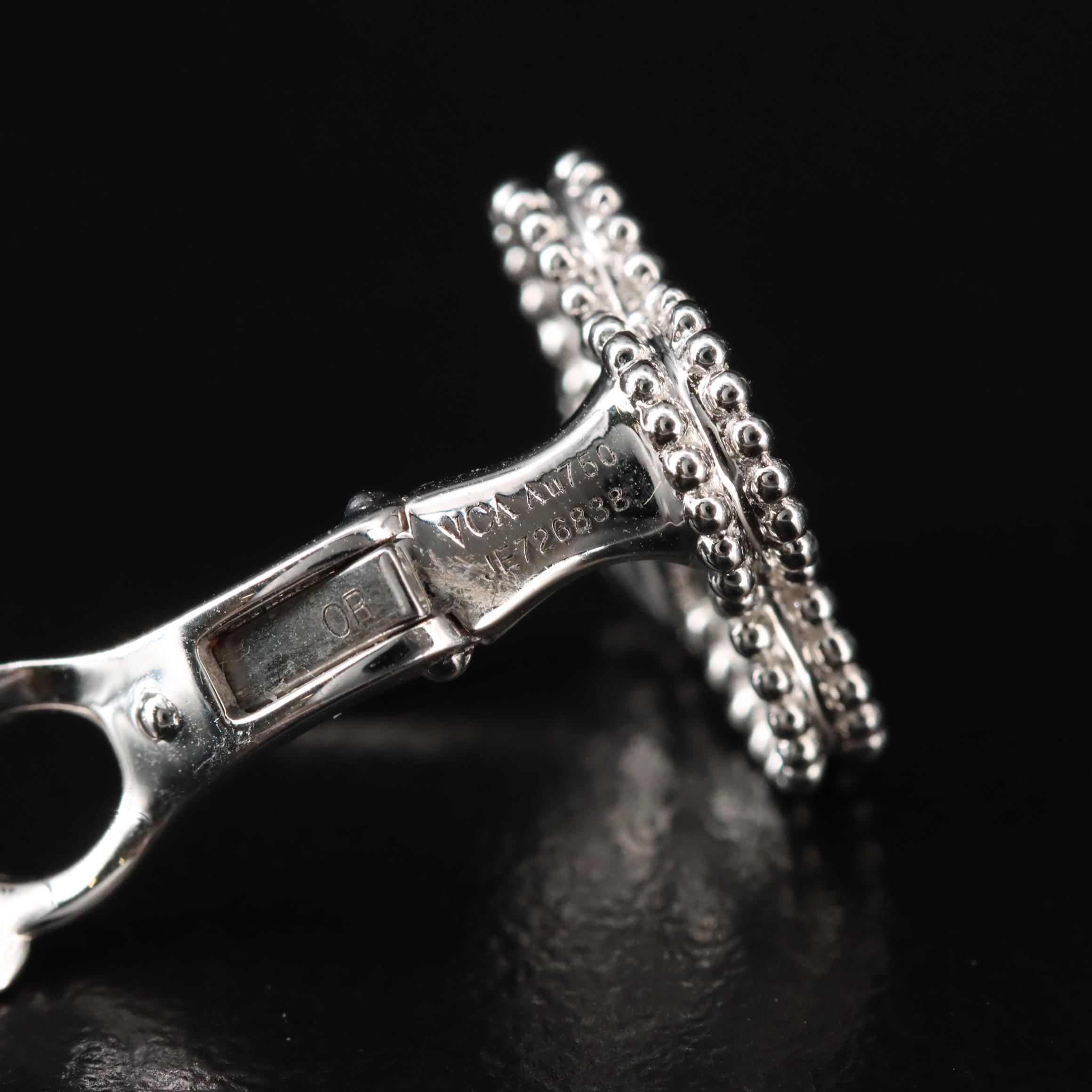 Van Cleef & Arpels Vintage Alhambra 18K 0.96 CTW Diamond Earrings