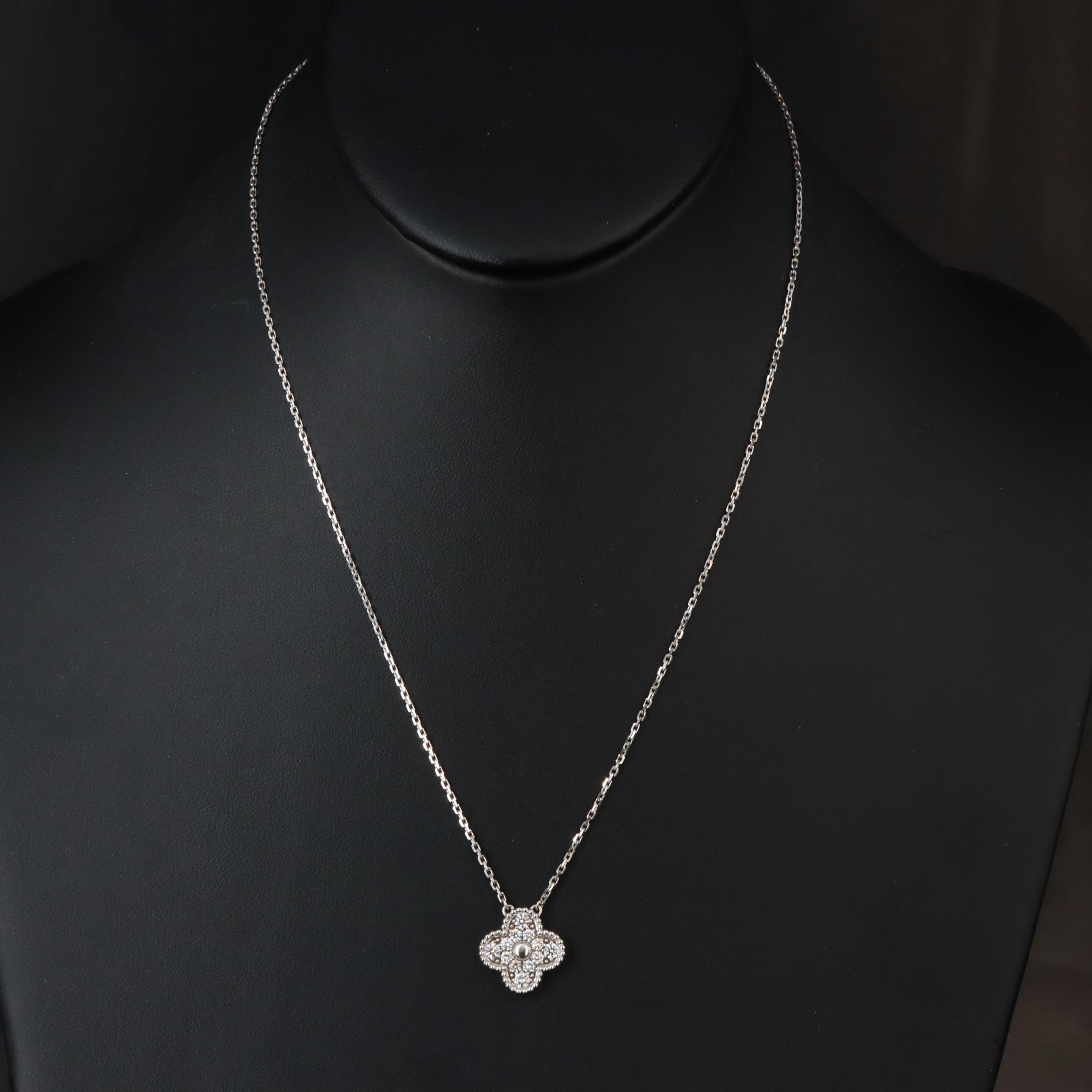 Van Cleef & Arpels Vintage Alhambra 18K 0.50 CTW Diamond Necklace