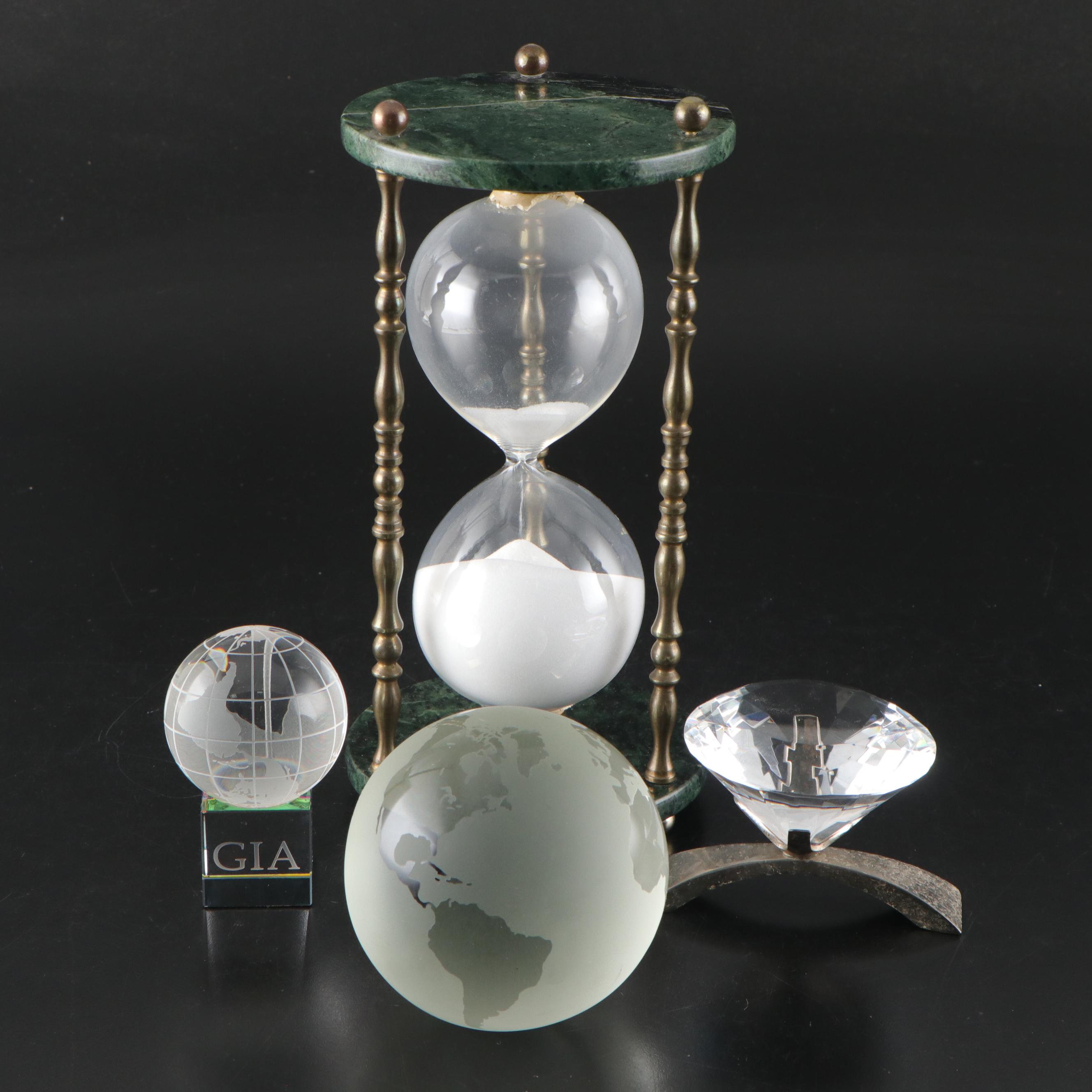 Tiffany & Co. Glass Globe Paperweight with Other Paperweights and More