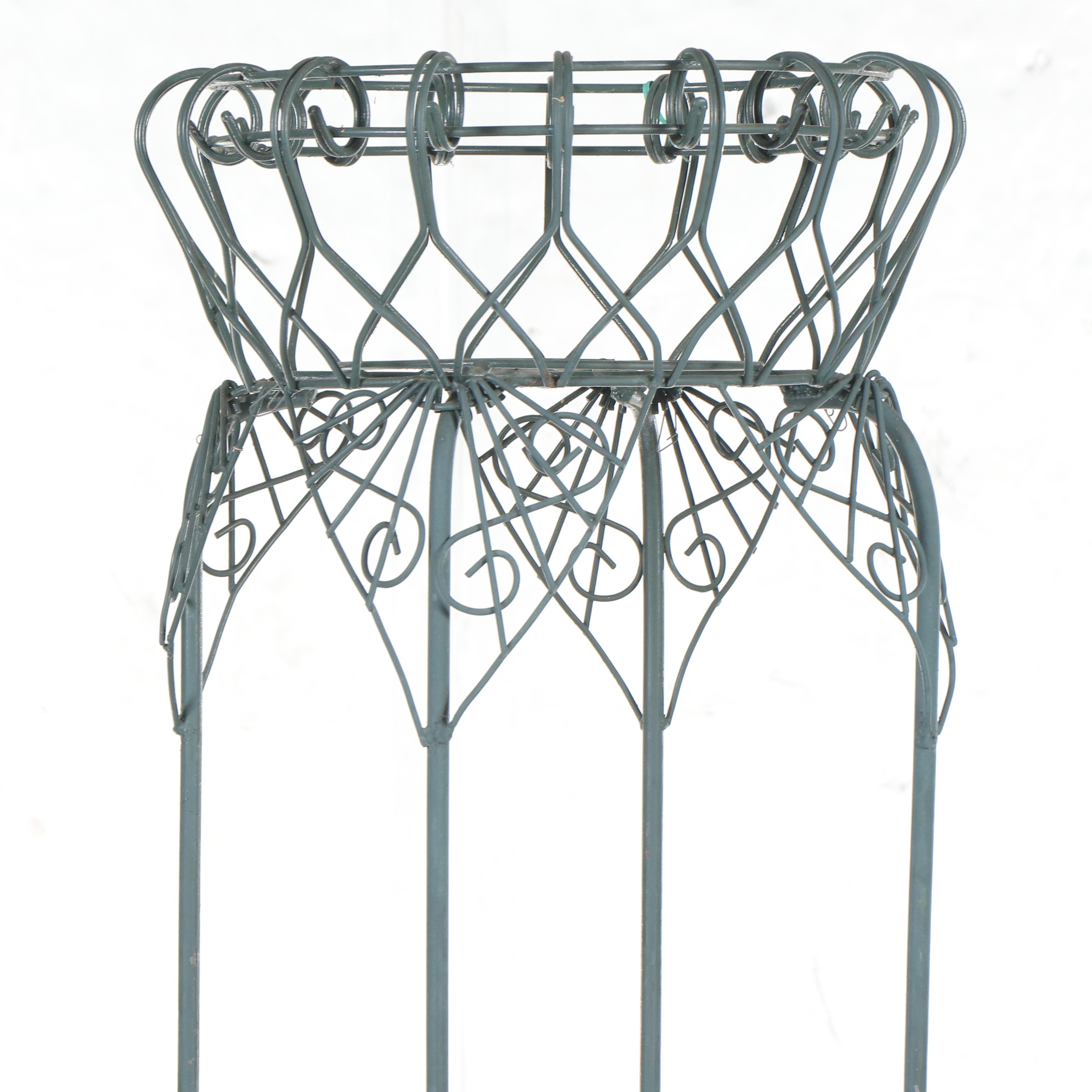 French Wire Style Three-Tiered Plant Stand