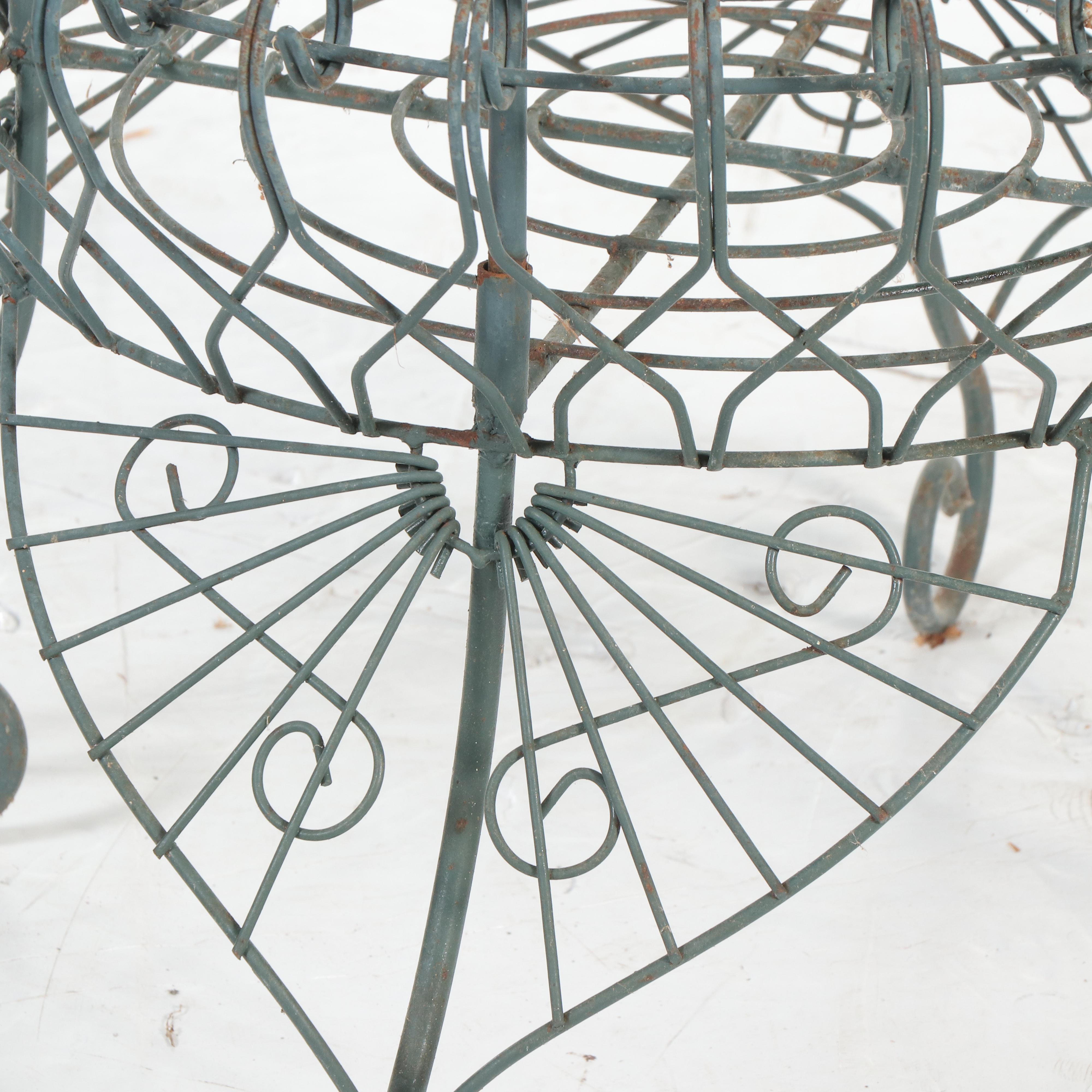 French Wire Style Three-Tiered Plant Stand