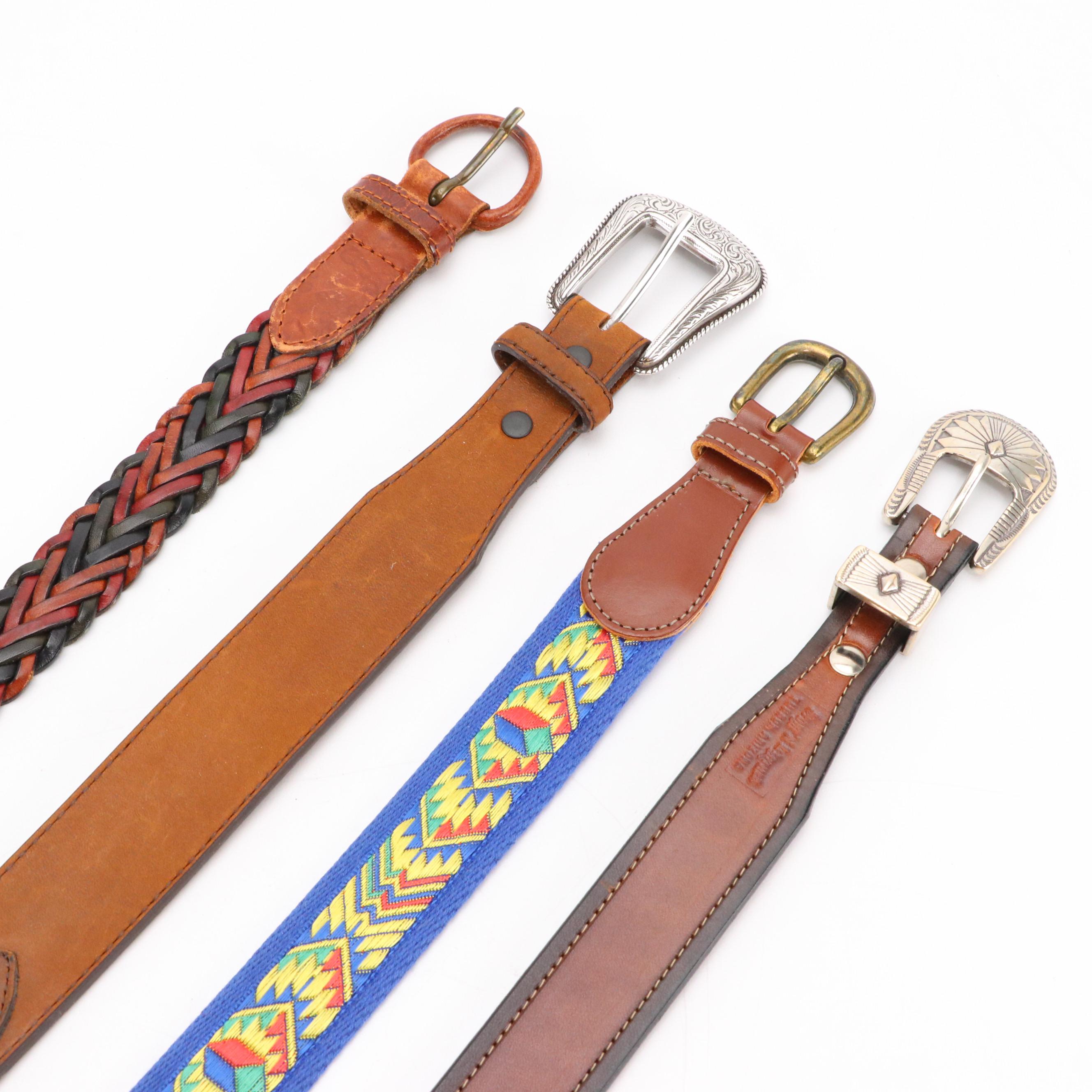 Orvis and Sport N Leather Western Belts, Other Braided Leather and Canvas Belts
