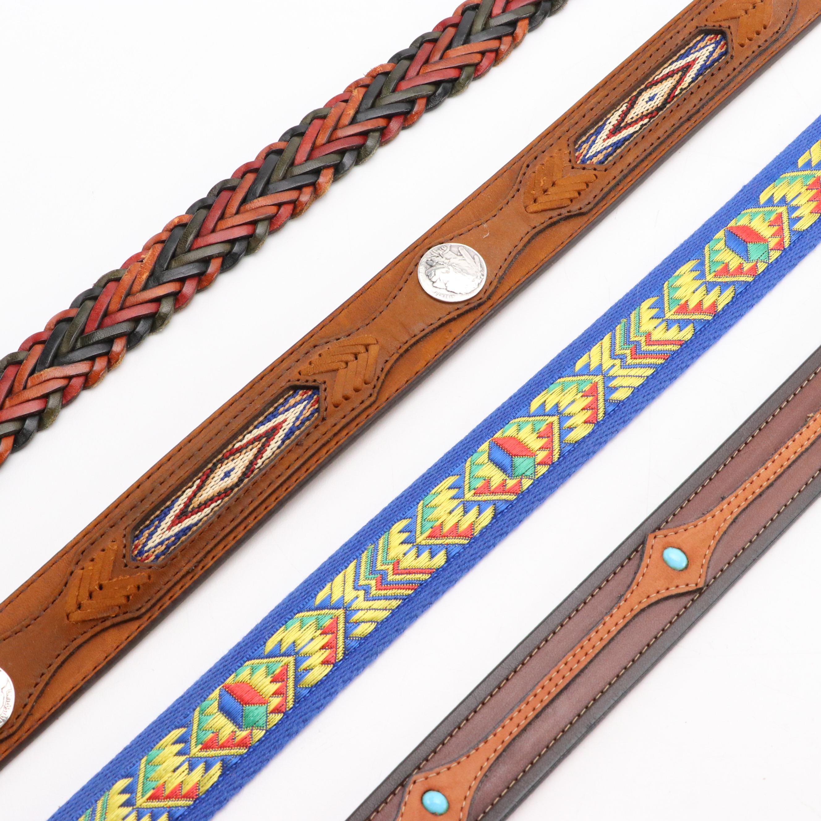 Orvis and Sport N Leather Western Belts, Other Braided Leather and Canvas Belts