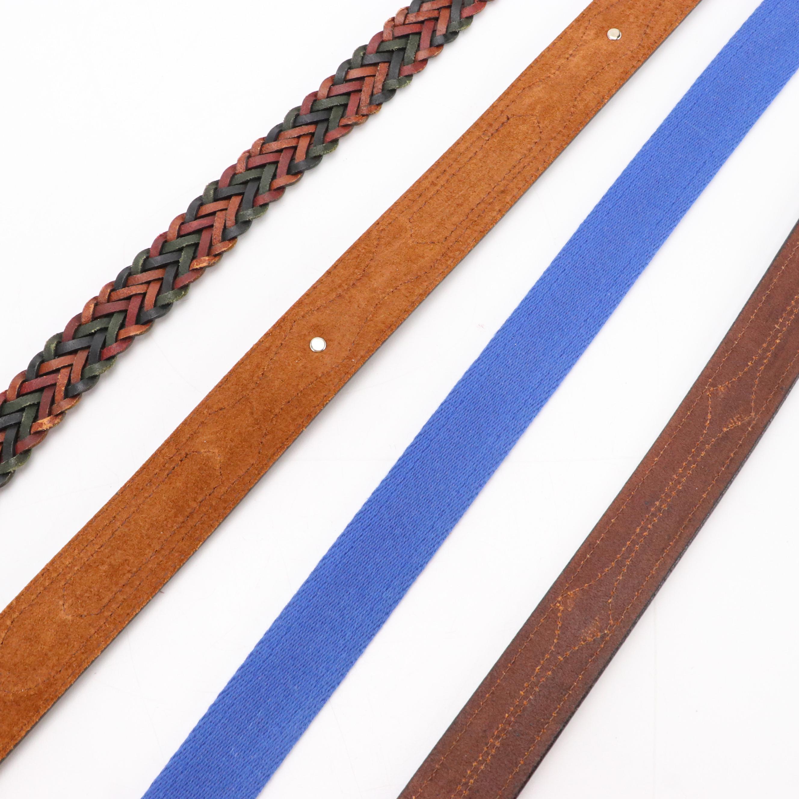 Orvis and Sport N Leather Western Belts, Other Braided Leather and Canvas Belts