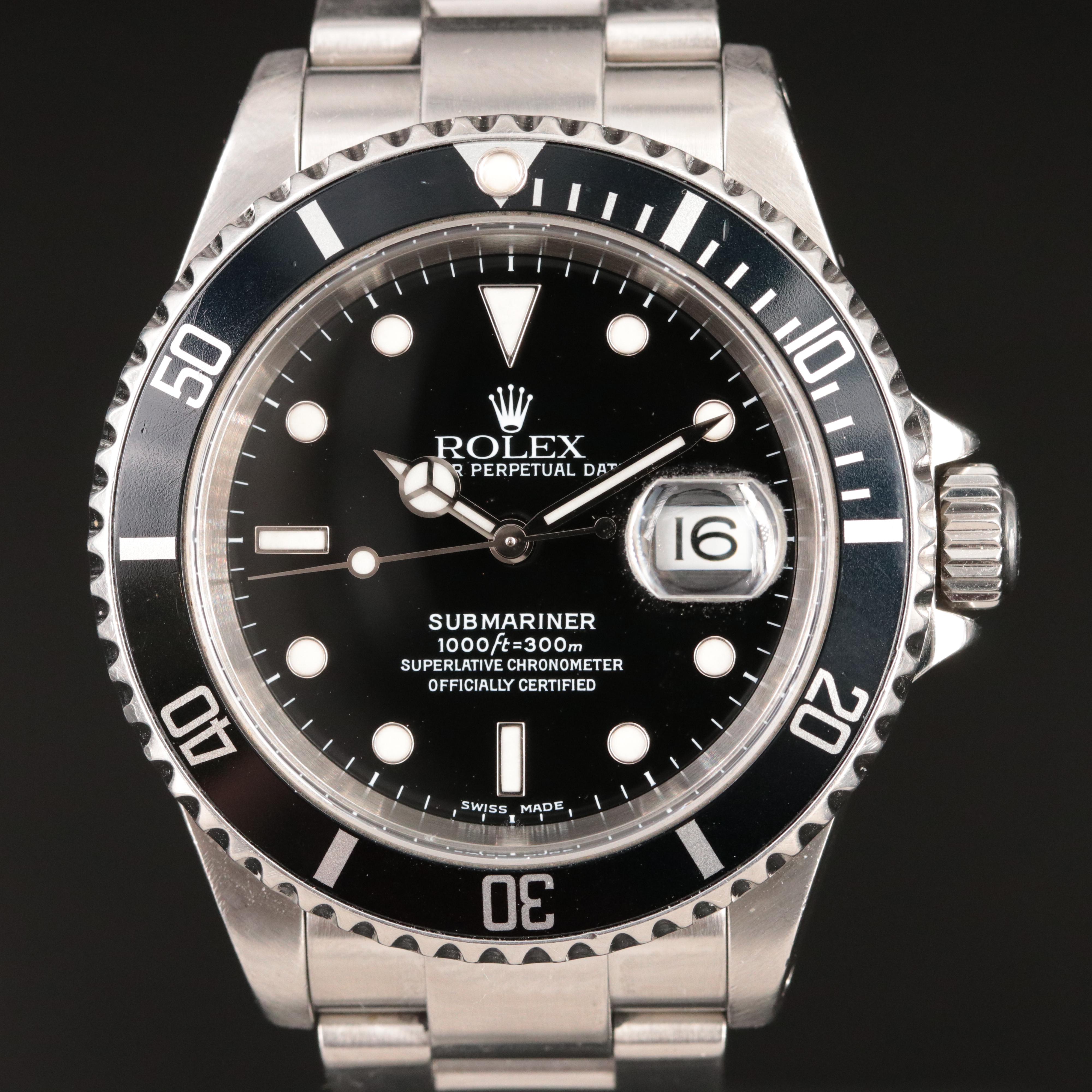 2002 Rolex Submariner Date Watch