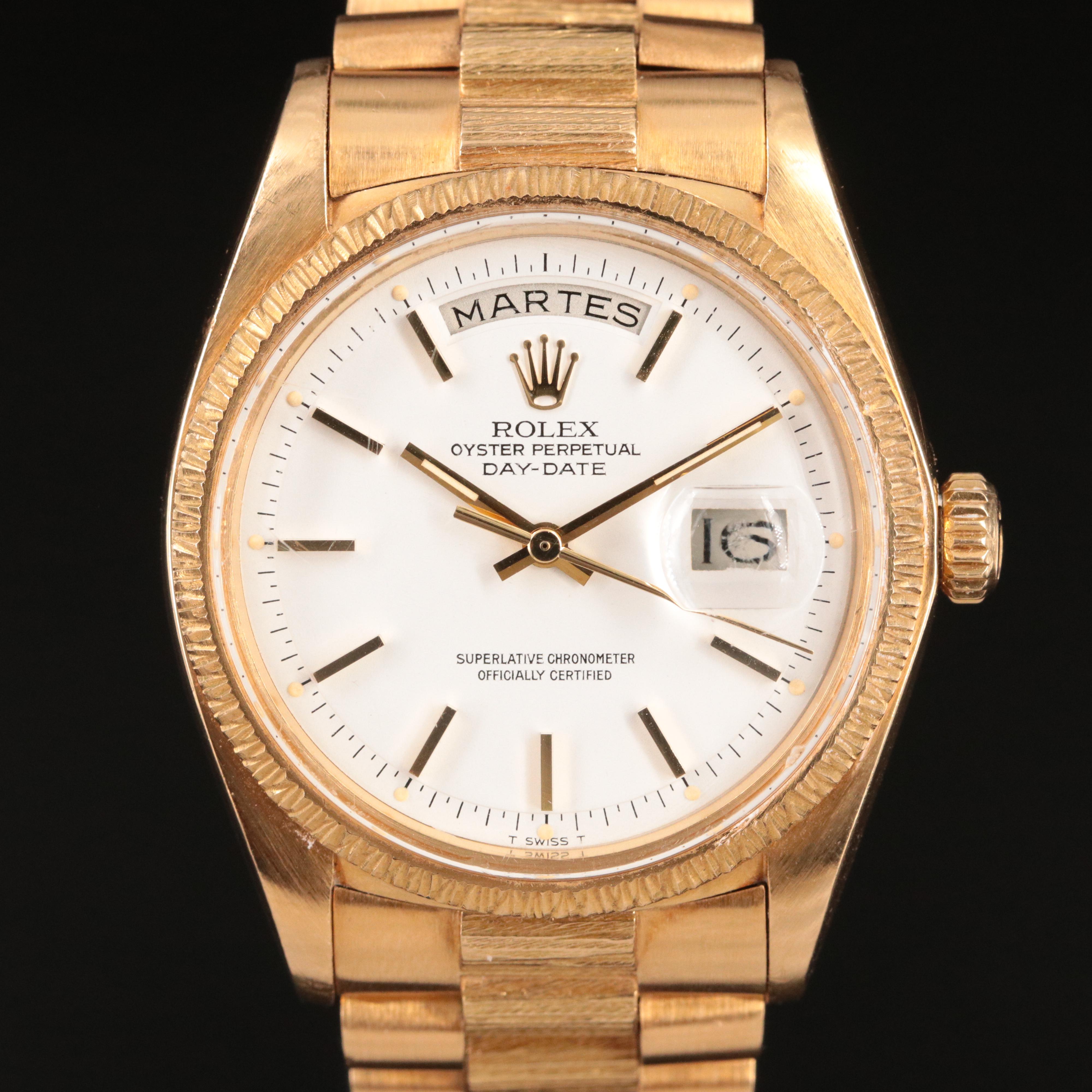 1977 Rolex Day-Date Bark Finish President Watch