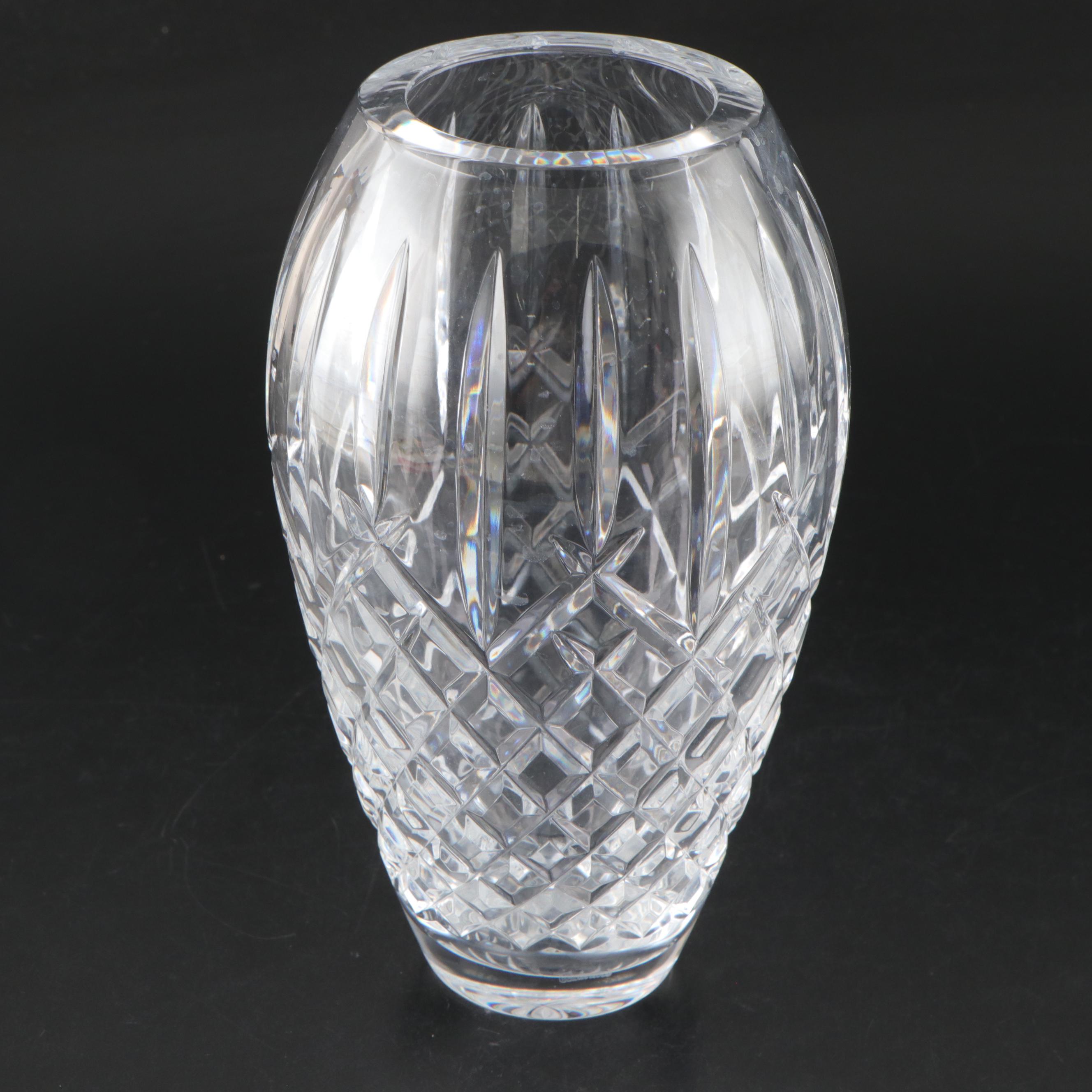 Waterford "Lismore" Crystal Vase, Designers Gallery Bowl, Scottish Crystal Bowl