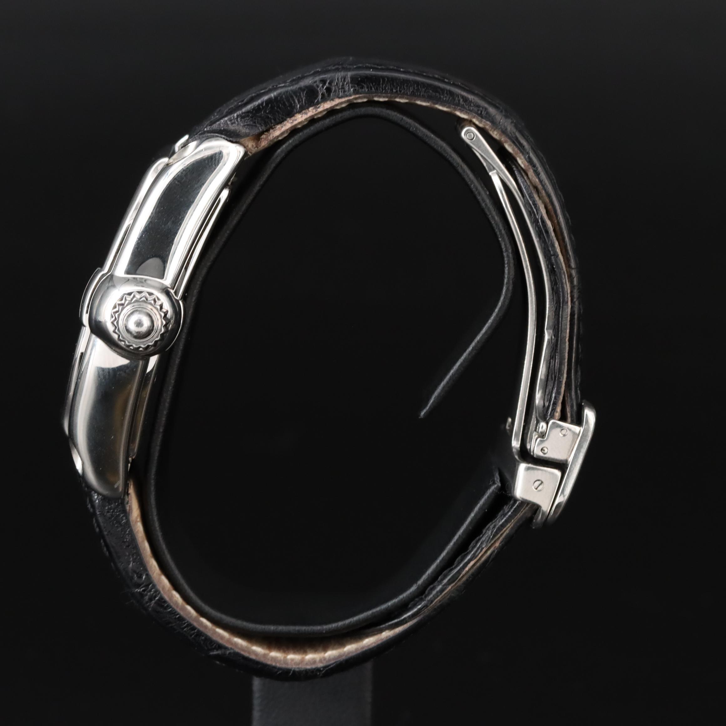 Cartier Roadster Gray Silver Tuxedo Dial Steel Automatic Watch