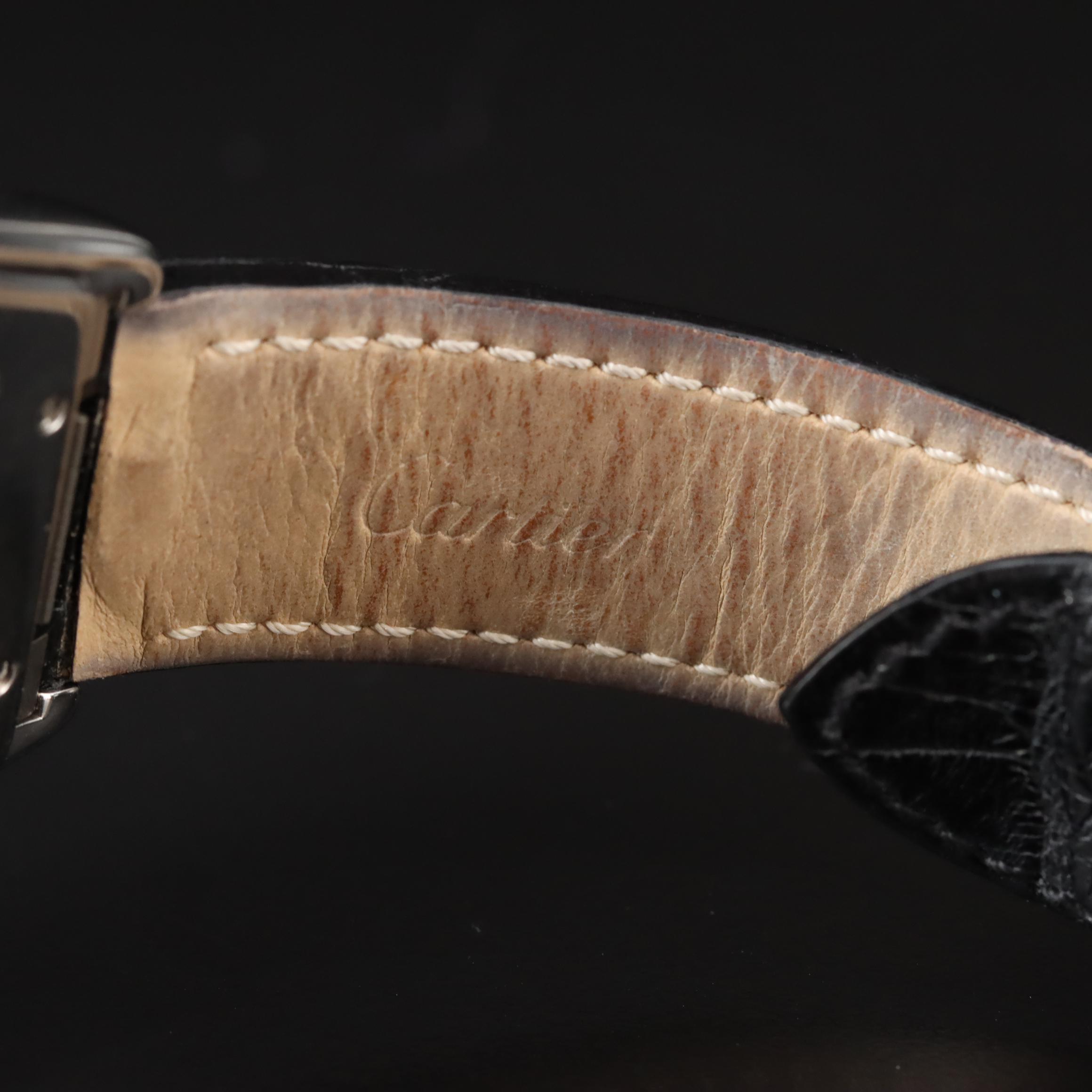 Cartier Roadster Gray Silver Tuxedo Dial Steel Automatic Watch