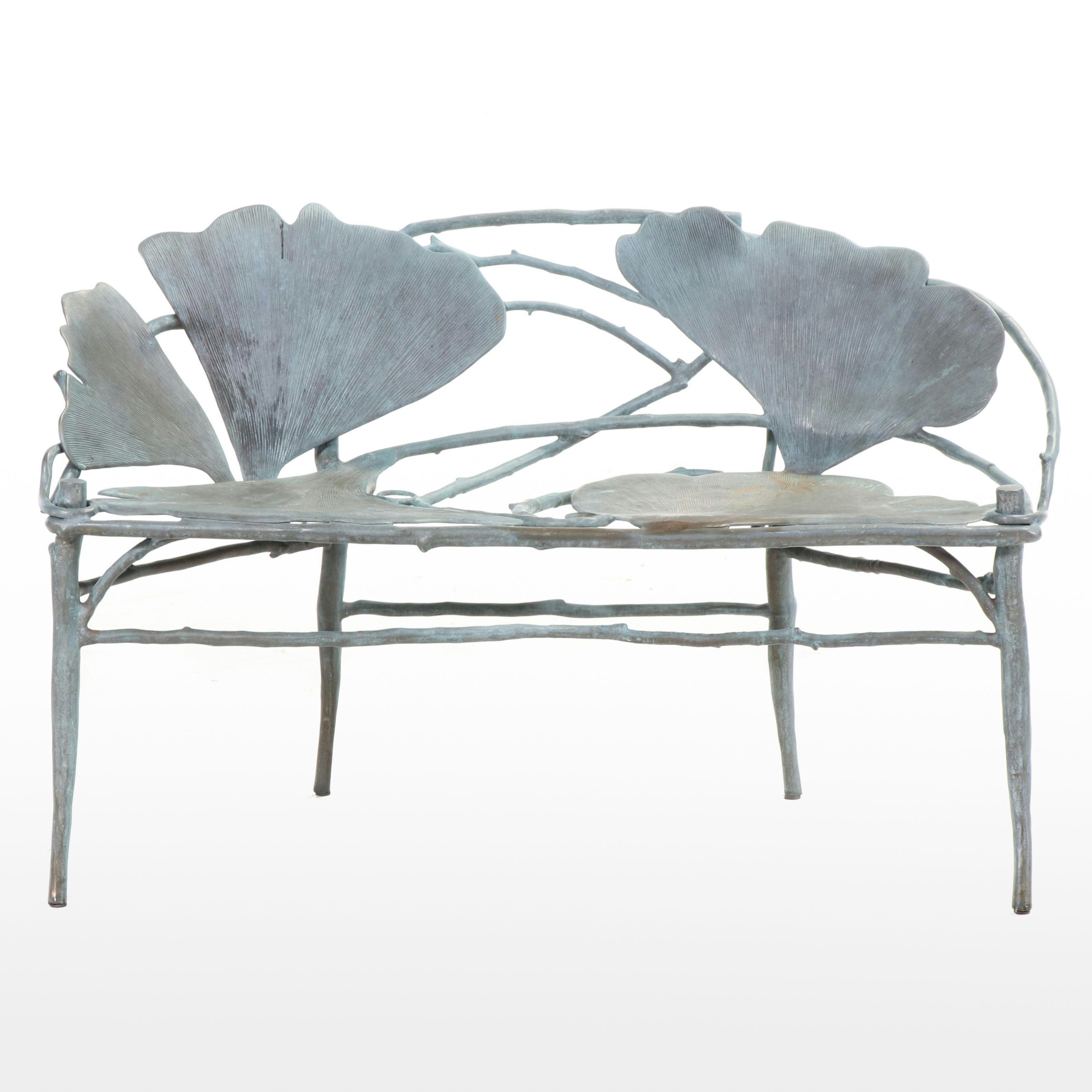 Claude Lalanne Limited Edition Cast Bronze "Banquette Ginkgo" Bench,  2001