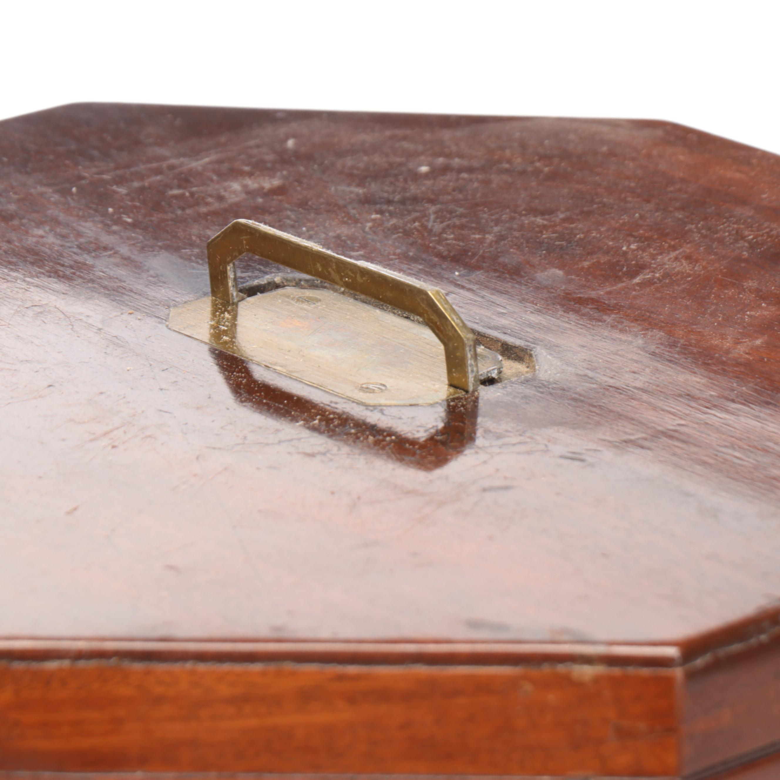 R. J. & S. Garrard George III Mahogany Teapoy, Circa 1800