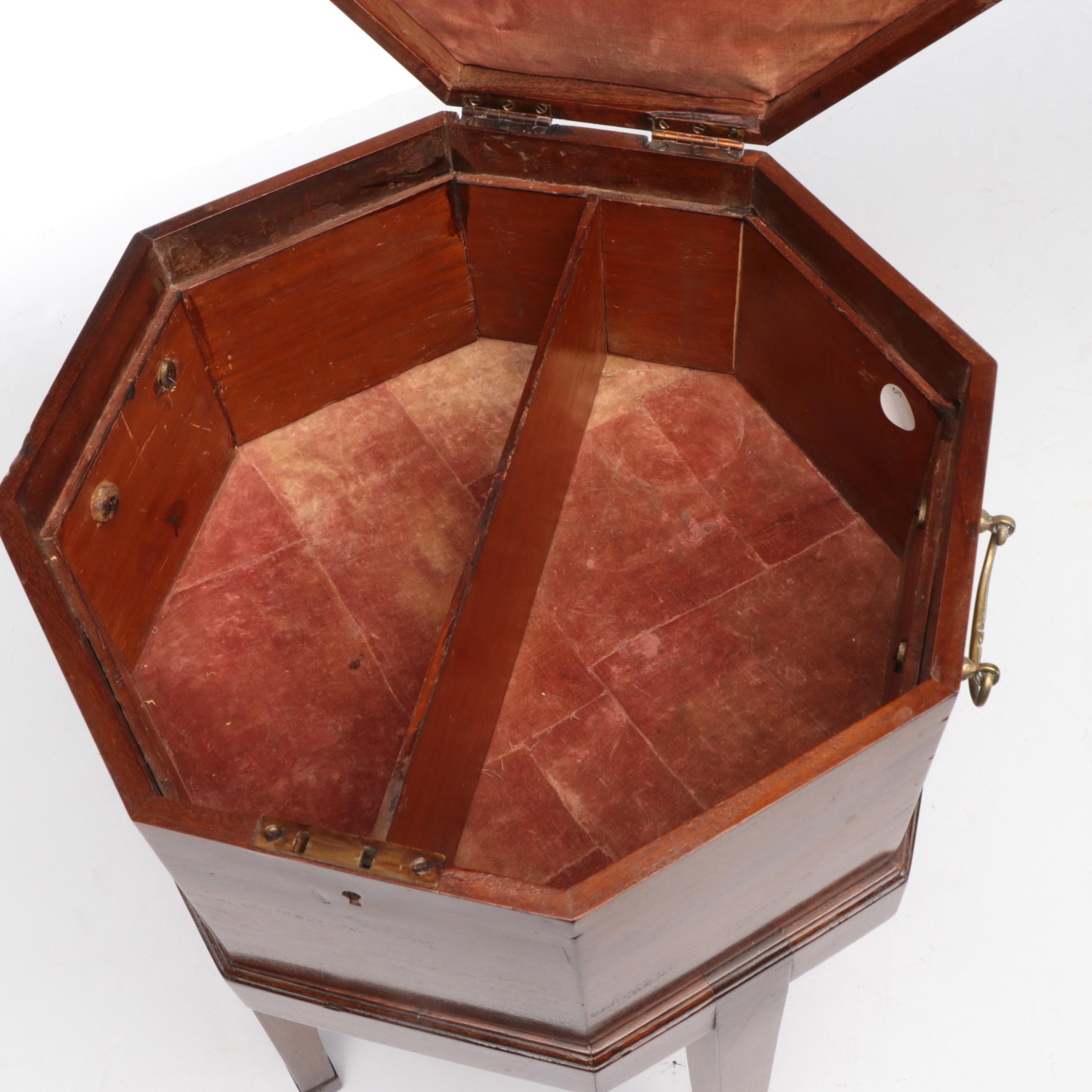 R. J. & S. Garrard George III Mahogany Teapoy, Circa 1800