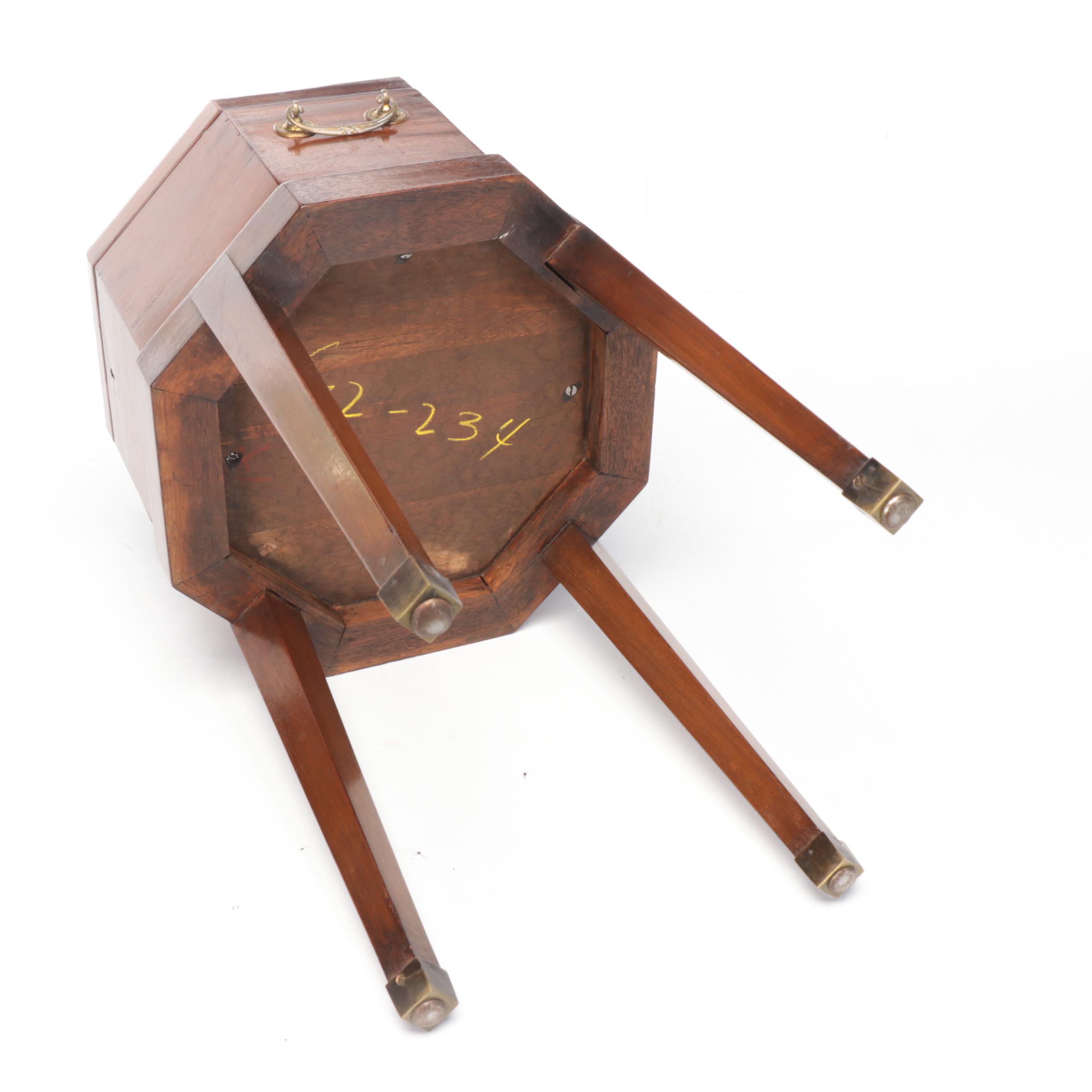 R. J. & S. Garrard George III Mahogany Teapoy, Circa 1800