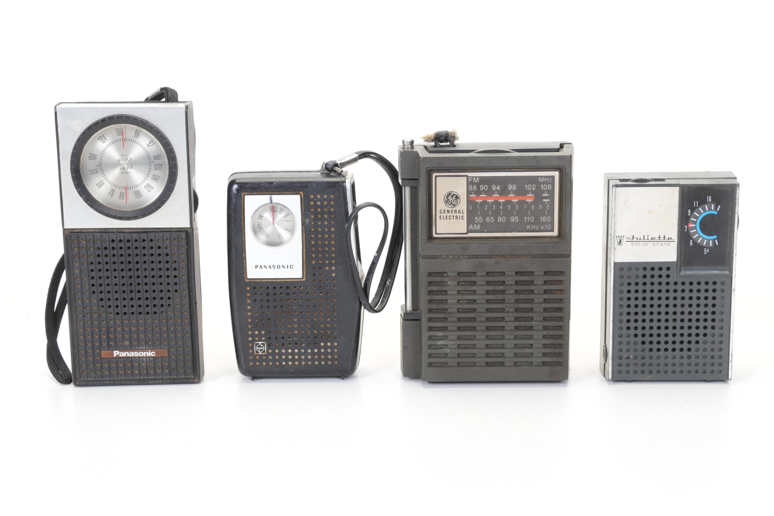 Portable Transistor Radios Featuring Panasonic, GE, and More