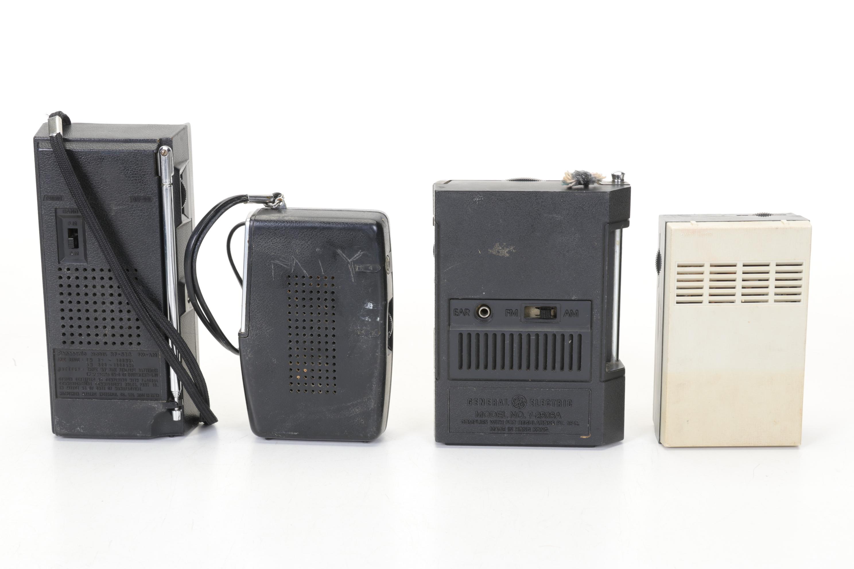 Portable Transistor Radios Featuring Panasonic, GE, and More